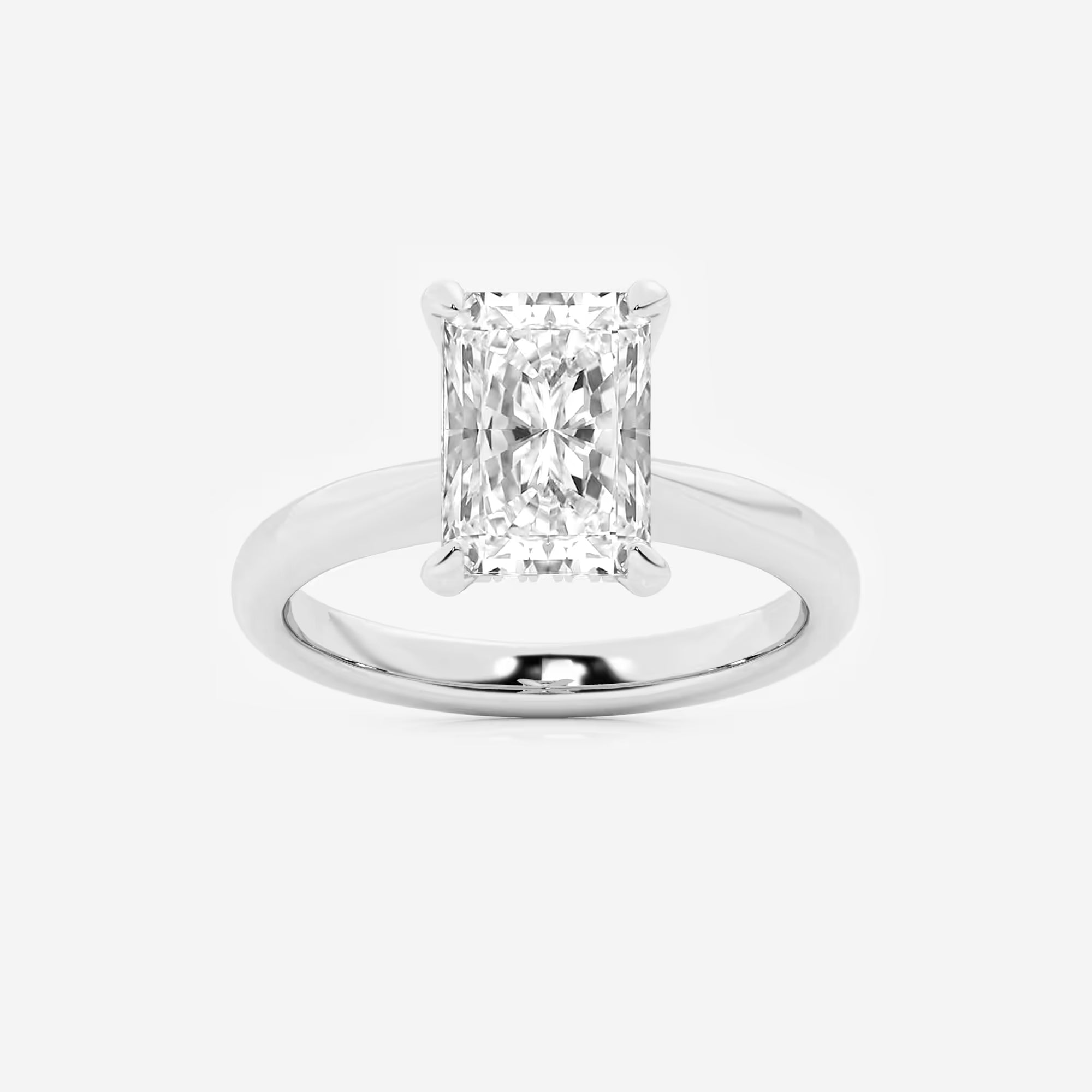 Aurielle Radiant Lab-Grown Diamond Hidden Halo Engagement Ring