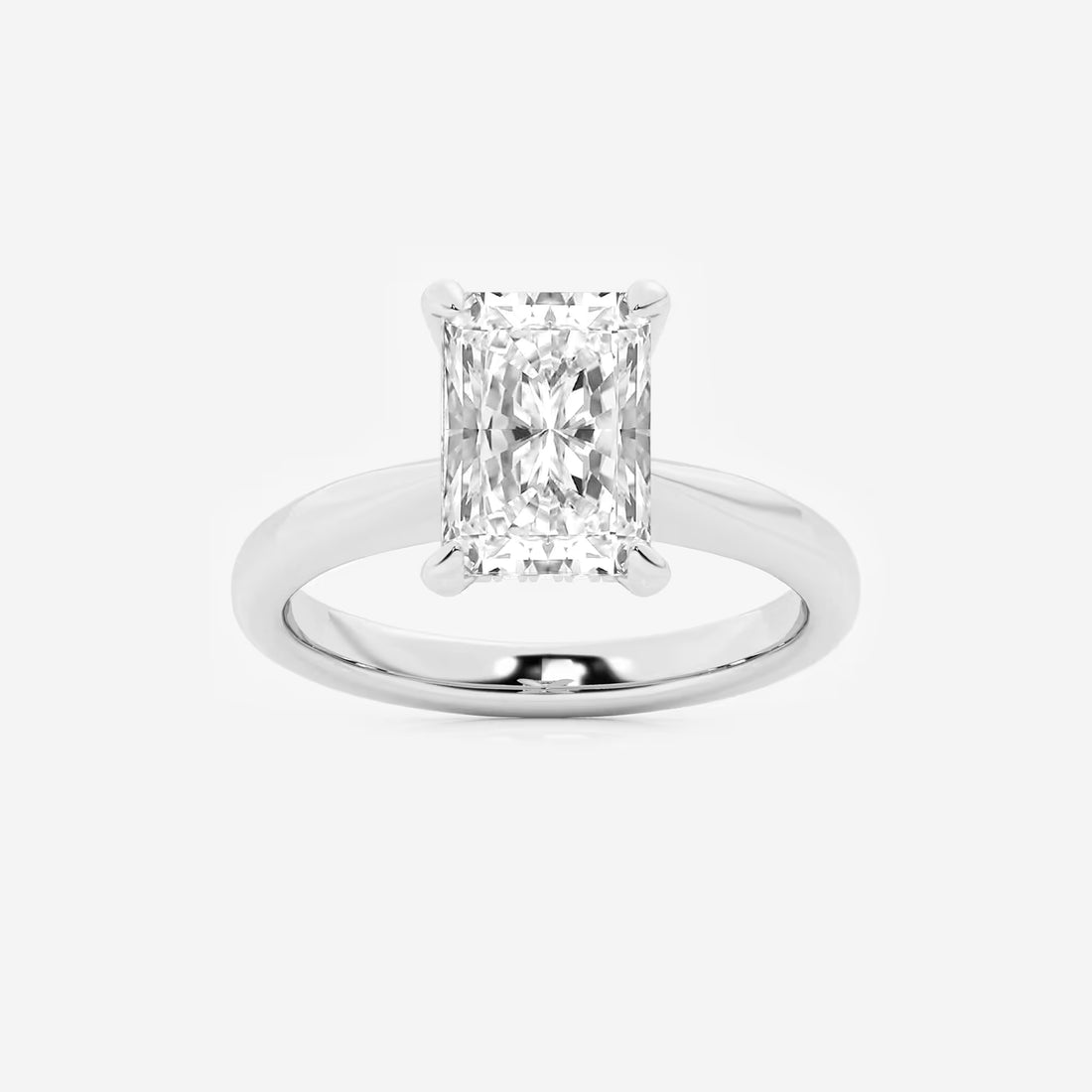 Aurielle Radiant Lab-Grown Diamond Hidden Halo Engagement Ring
