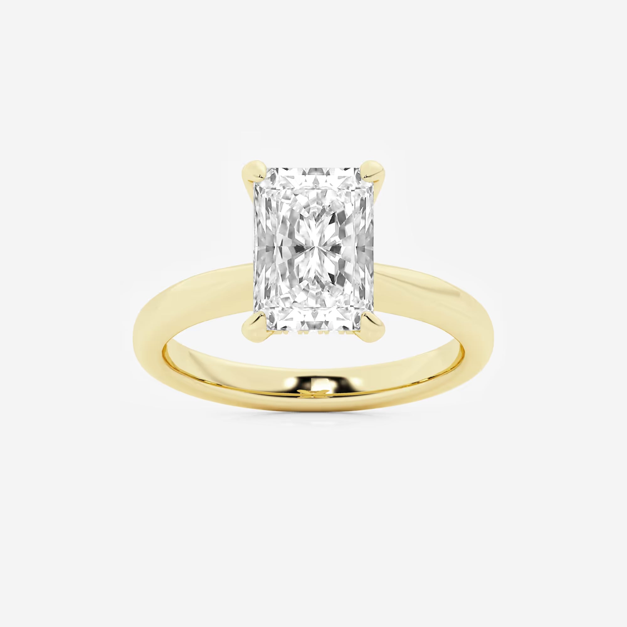 Aurielle Radiant Lab-Grown Diamond Hidden Halo Engagement Ring