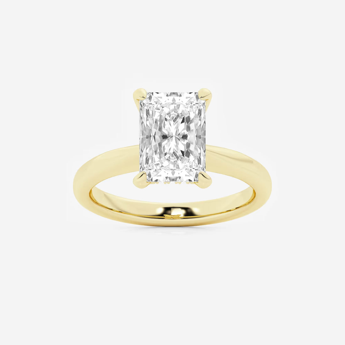 Aurielle Radiant Lab-Grown Diamond Hidden Halo Engagement Ring