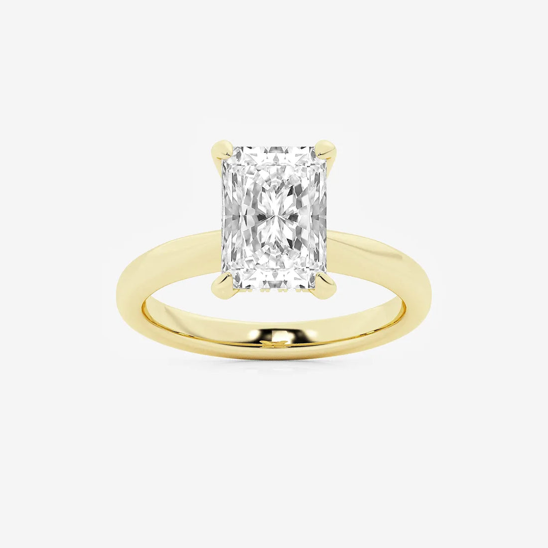 Aurielle Radiant Lab-Grown Diamond Hidden Halo Engagement Ring
