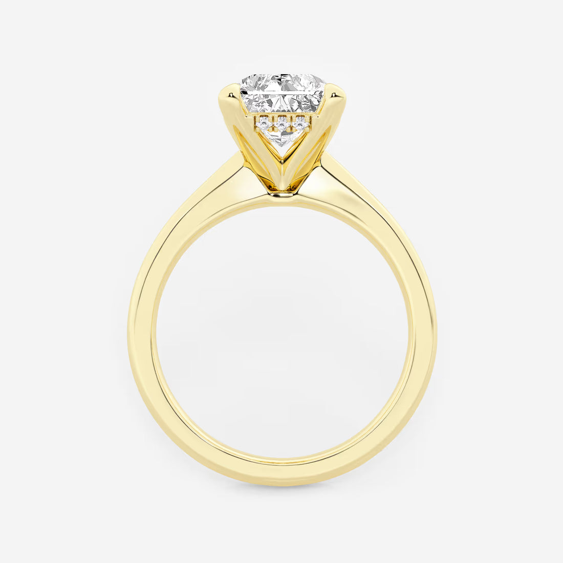 Aurielle Radiant Lab-Grown Diamond Hidden Halo Engagement Ring