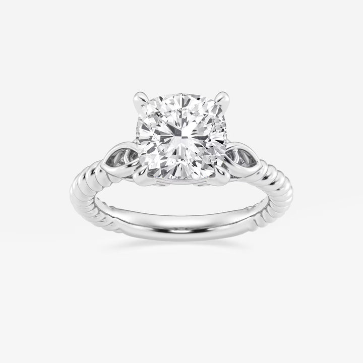 Eterna Celtic Twist Cushion Lab-Grown Diamond Solitaire Engagement Ring
