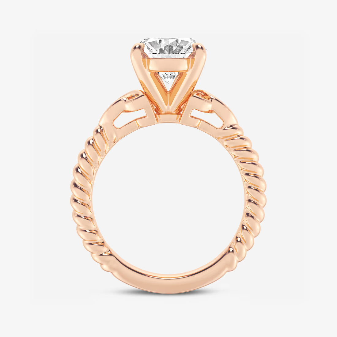 Elaris Oval Lab Grown Diamond Celtic Twist Solitaire Engagement Ring