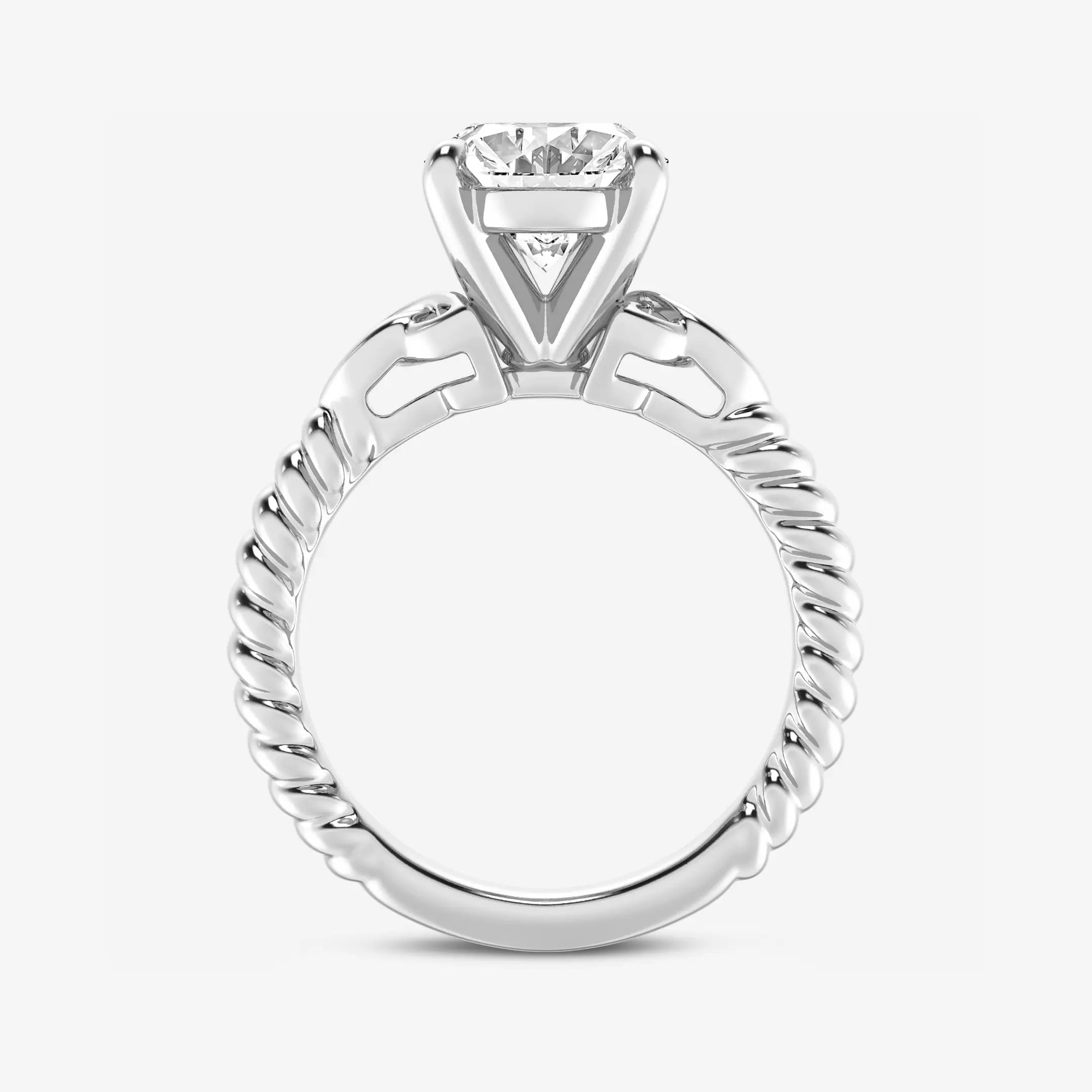 Elaris Oval Lab Grown Diamond Celtic Twist Solitaire Engagement Ring
