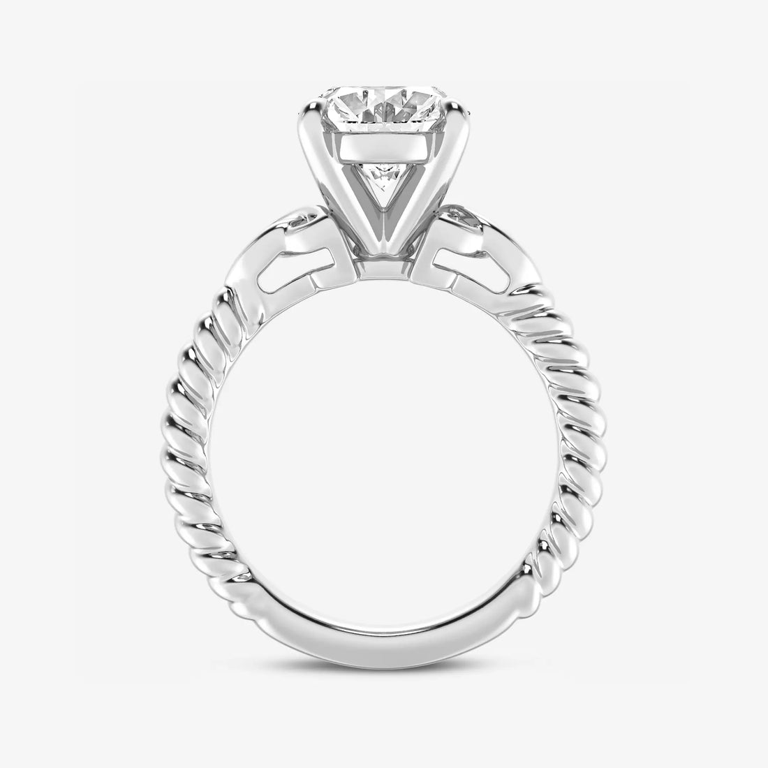 Elaris Oval Lab Grown Diamond Celtic Twist Solitaire Engagement Ring
