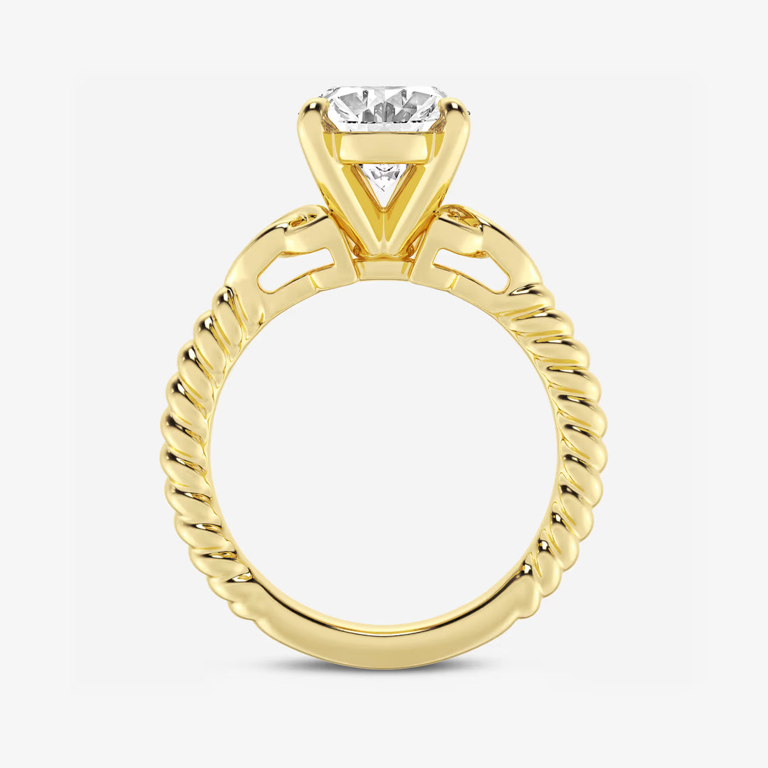 Elaris Oval Lab Grown Diamond Celtic Twist Solitaire Engagement Ring