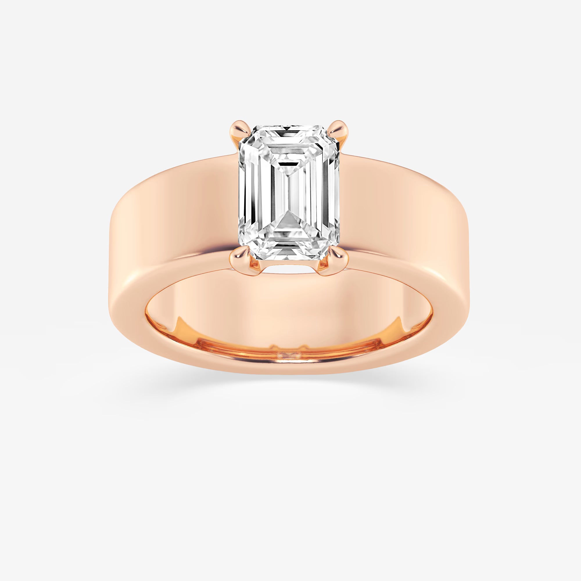 Emerald Cut Solitaire Engagement Ring