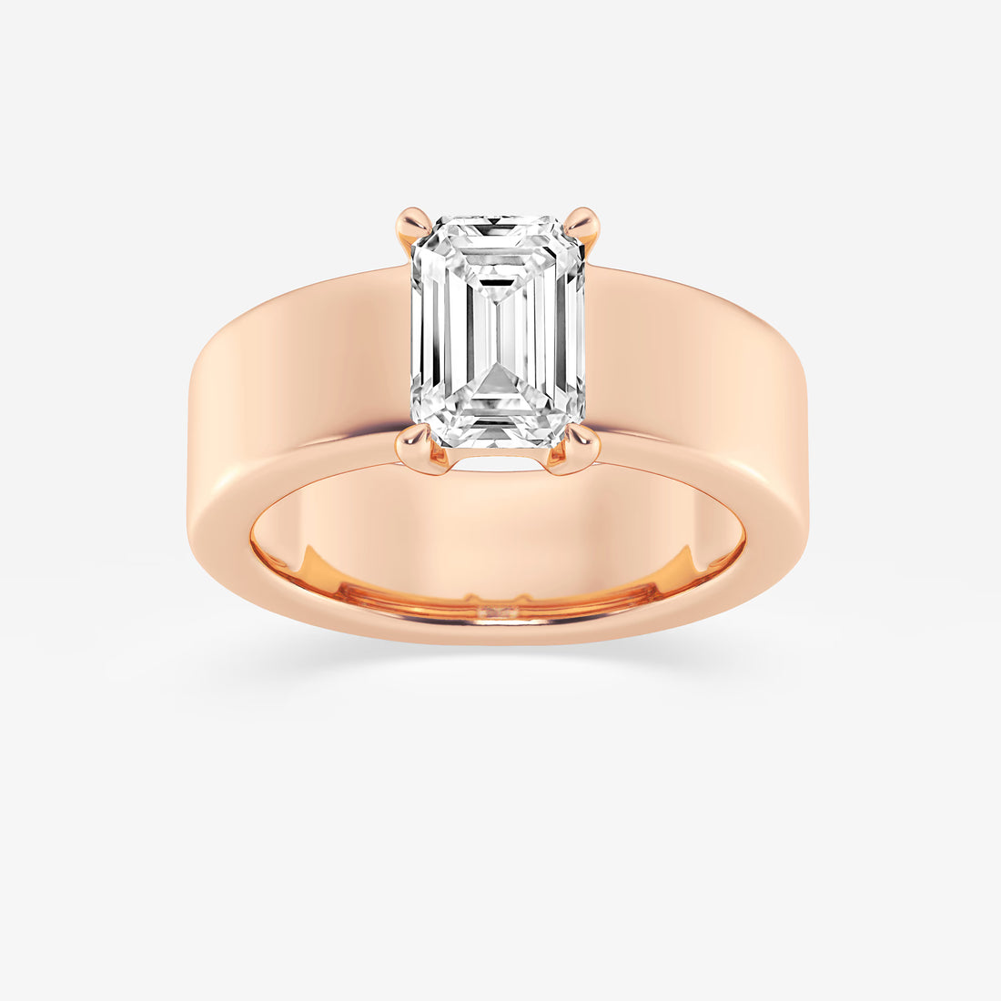 Emerald Cut Solitaire Engagement Ring