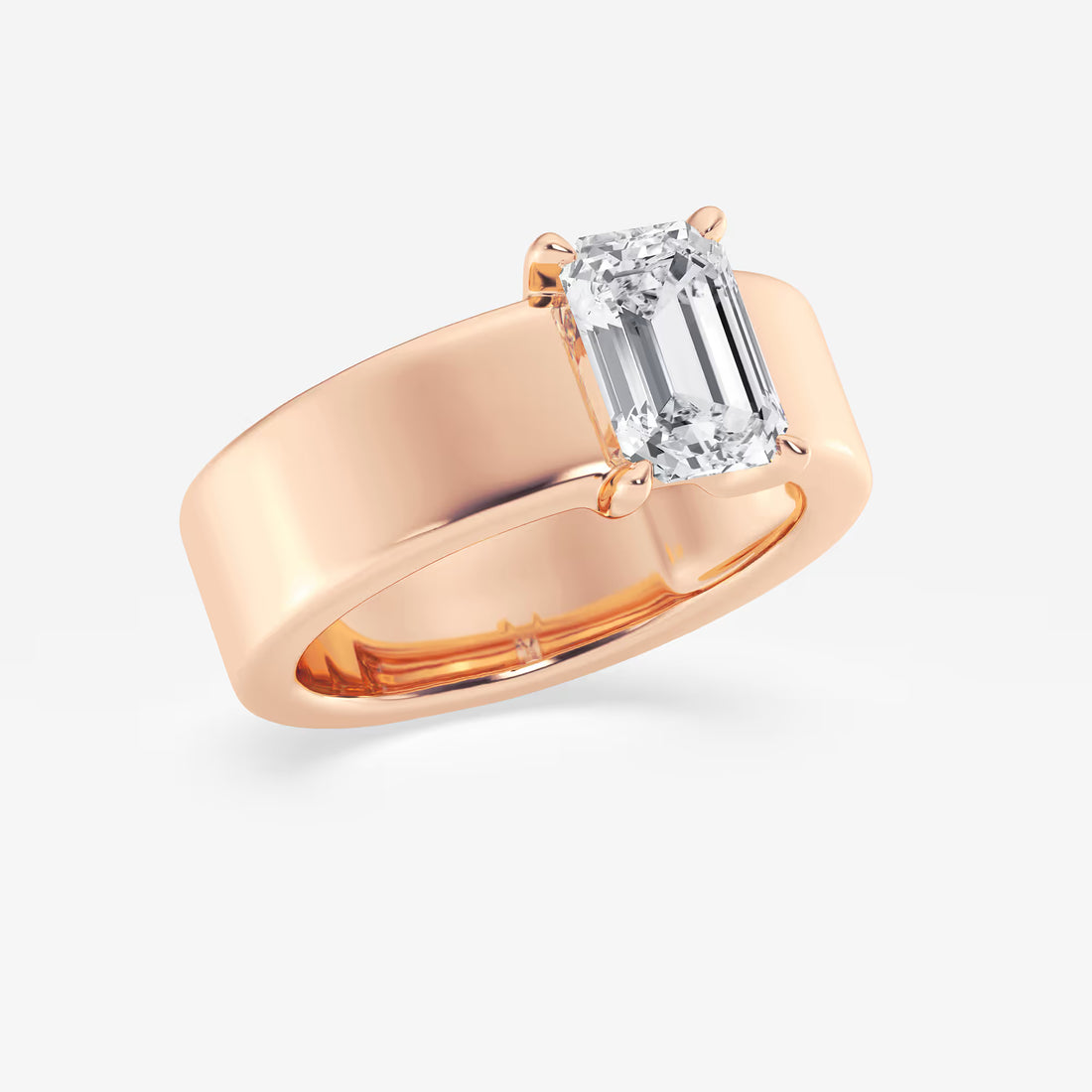 Emerald Cut Solitaire Engagement Ring