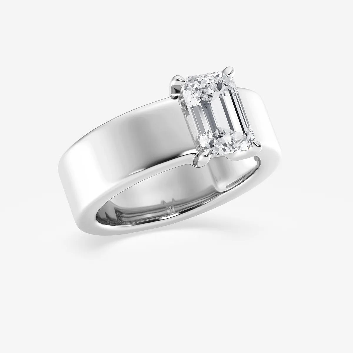Emerald Cut Solitaire Engagement Ring