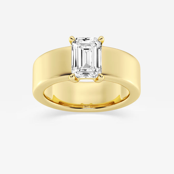 Emerald Cut Solitaire Engagement Ring