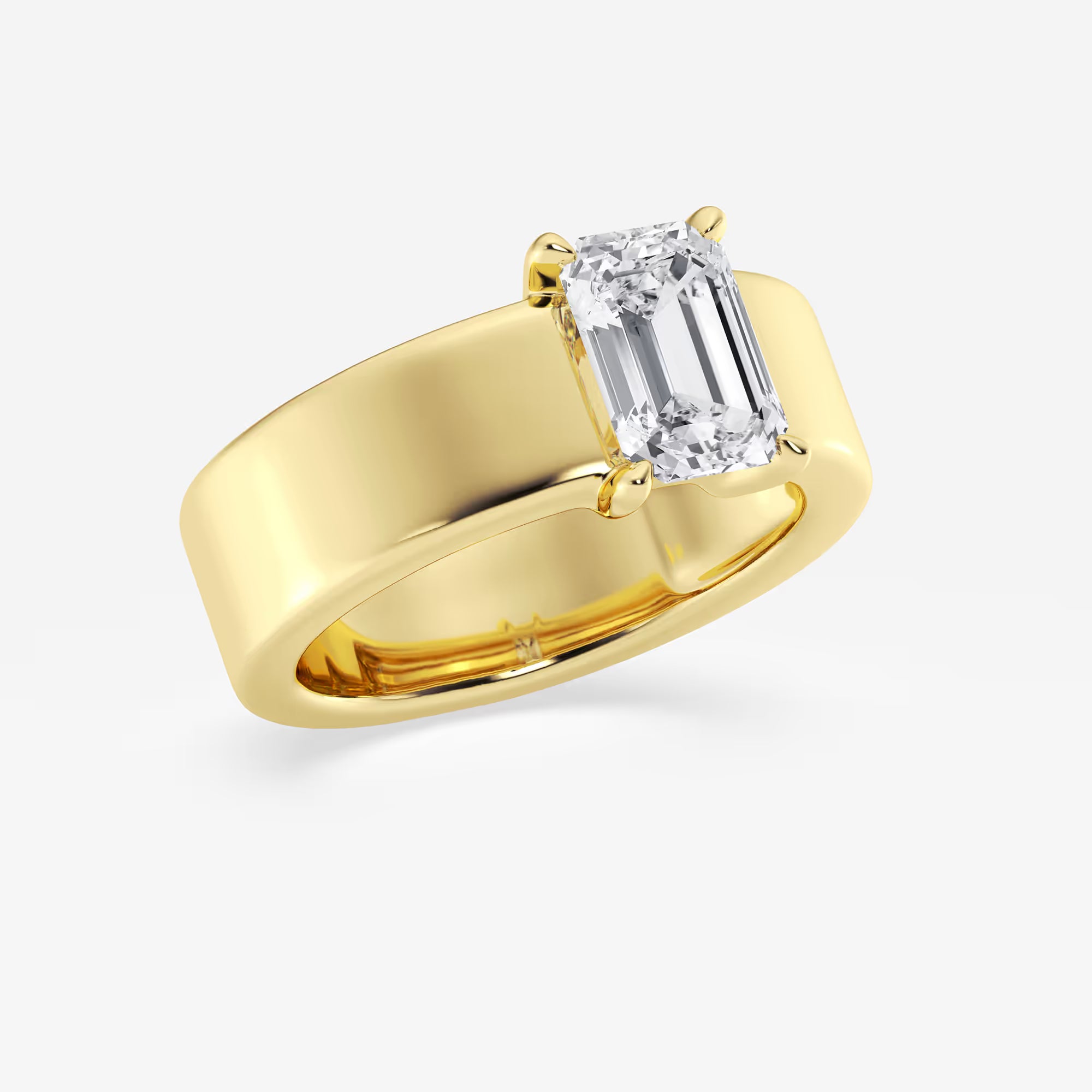 Emerald Cut Solitaire Engagement Ring