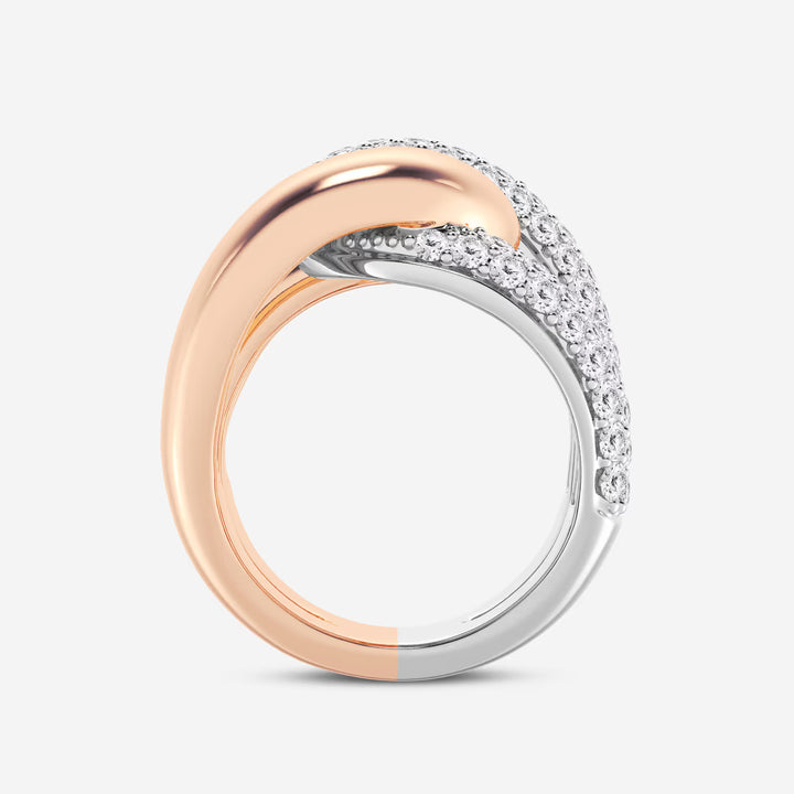 Twistelle Round Lab-Grown Diamond Two-Tone Twist Band