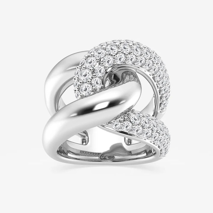 Twistelle Round Lab-Grown Diamond Two-Tone Twist Band
