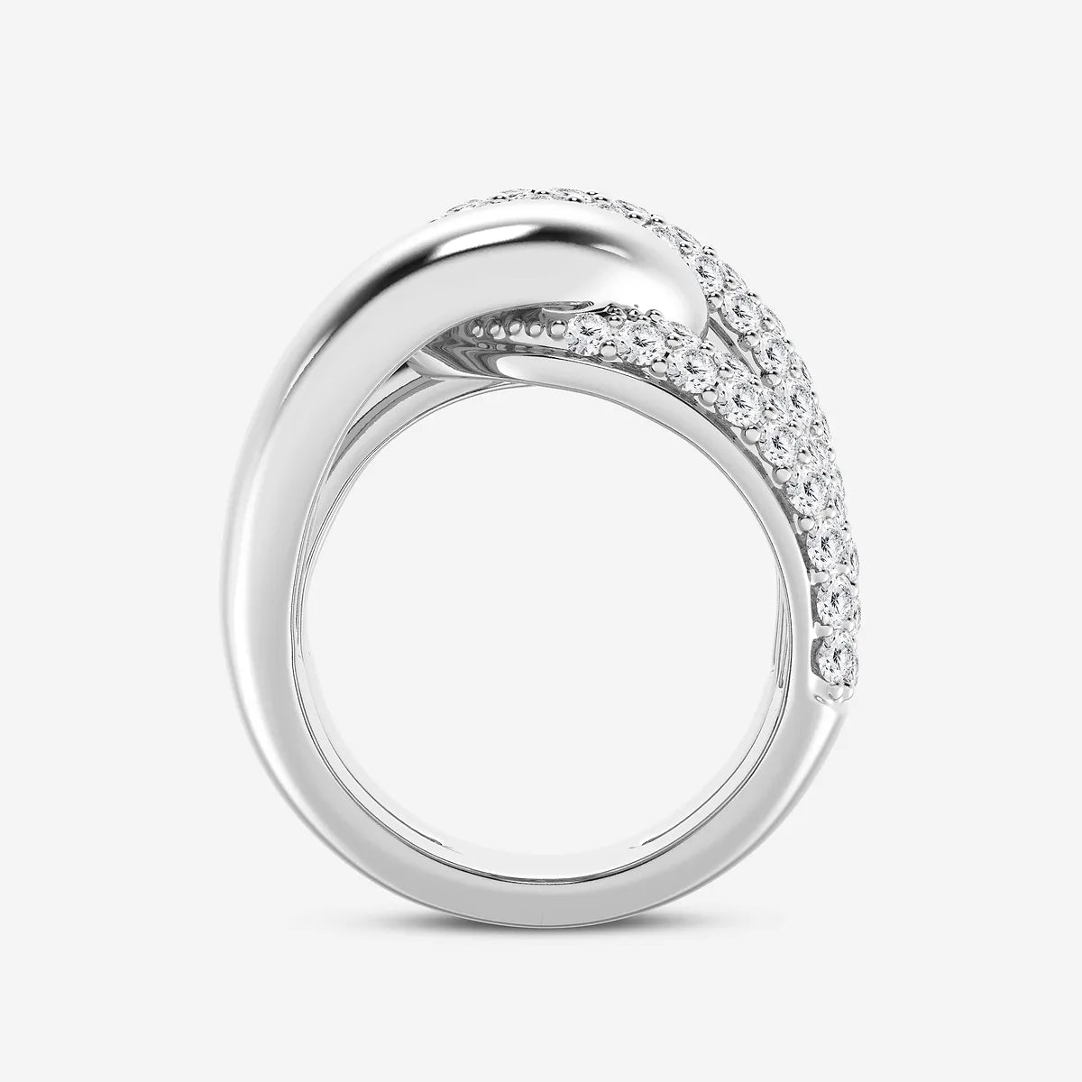 Twistelle Round Lab-Grown Diamond Two-Tone Twist Band