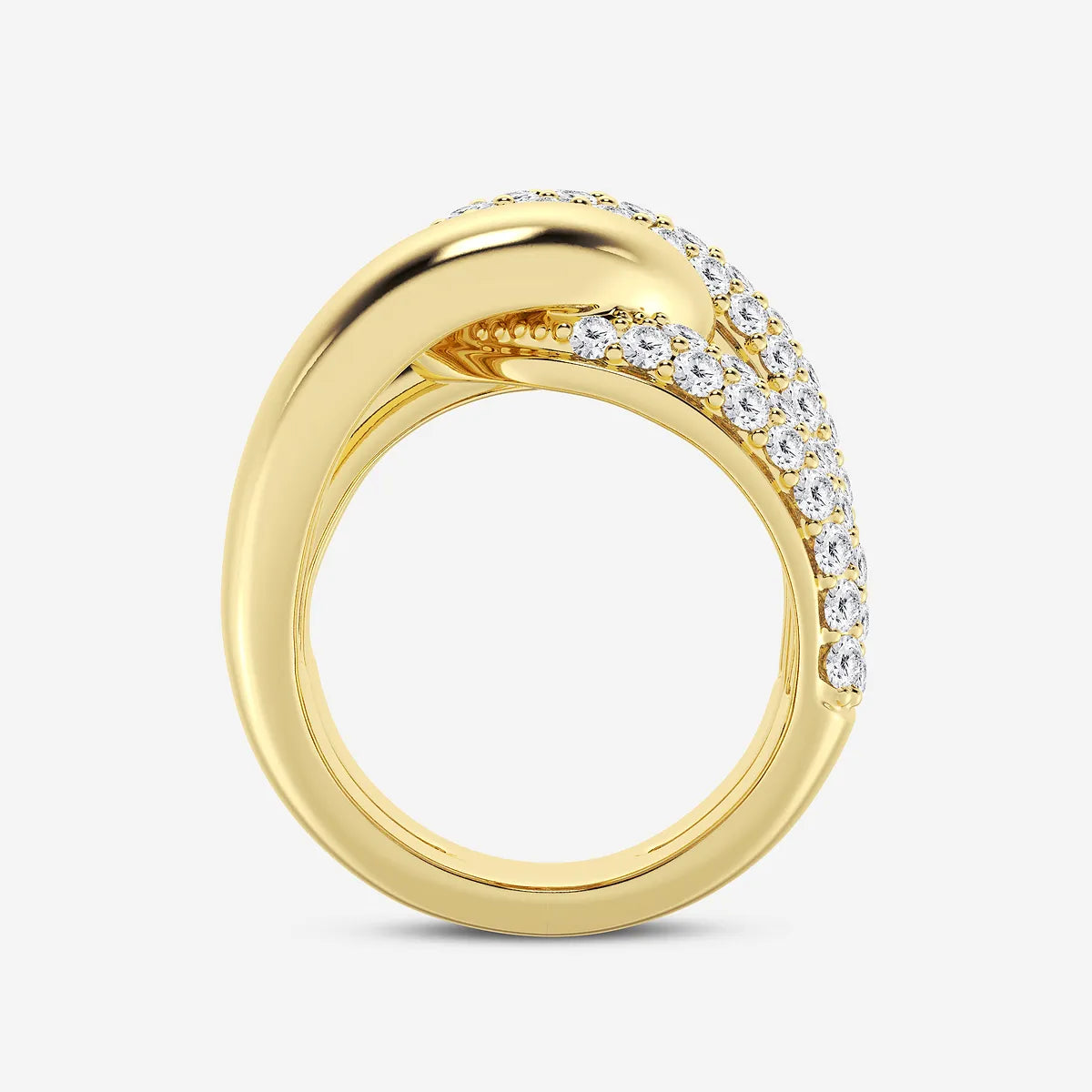 Twistelle Round Lab-Grown Diamond Two-Tone Twist Band
