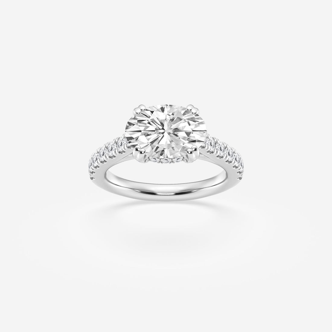 Aurevina Oval Lab Grown Diamond Hidden Halo Engagement Ring