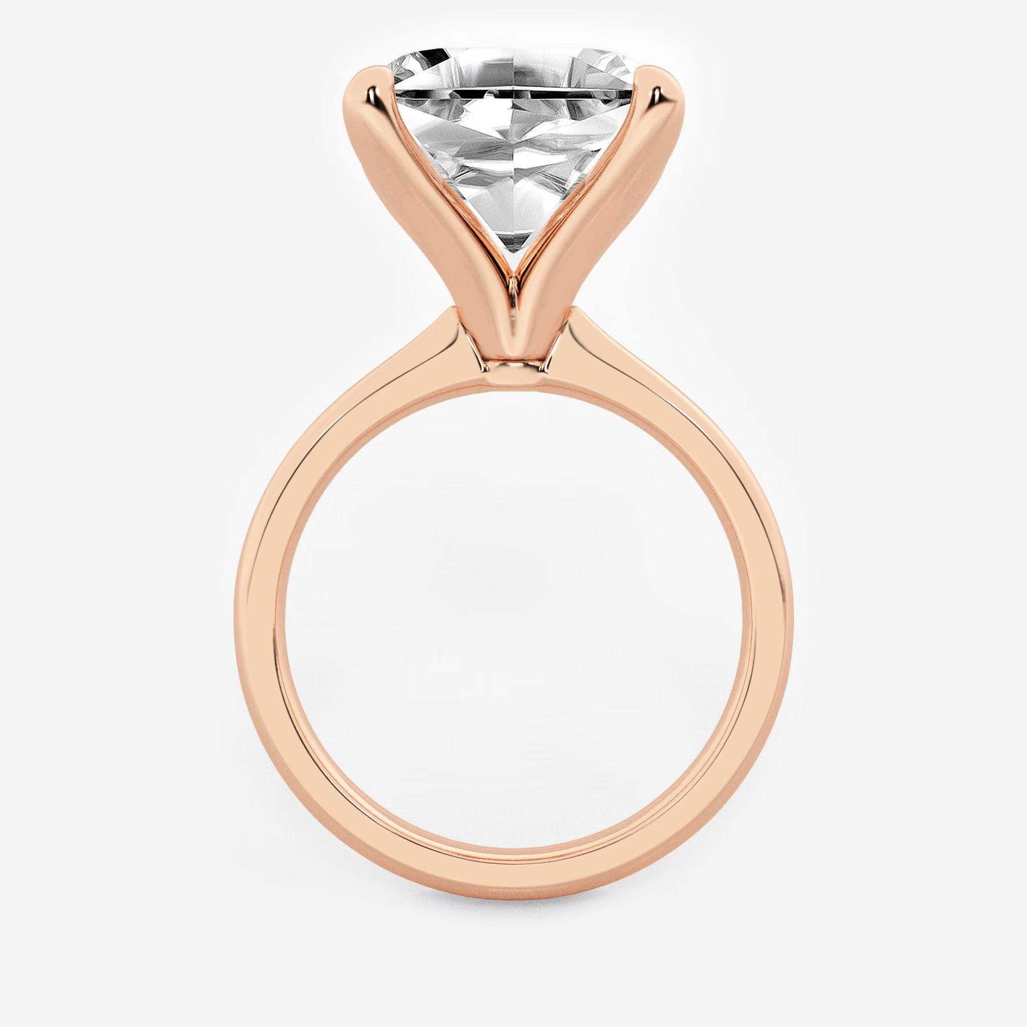Petite Asscher Cut Lab-Grown Diamond Solitaire Engagement Ring
