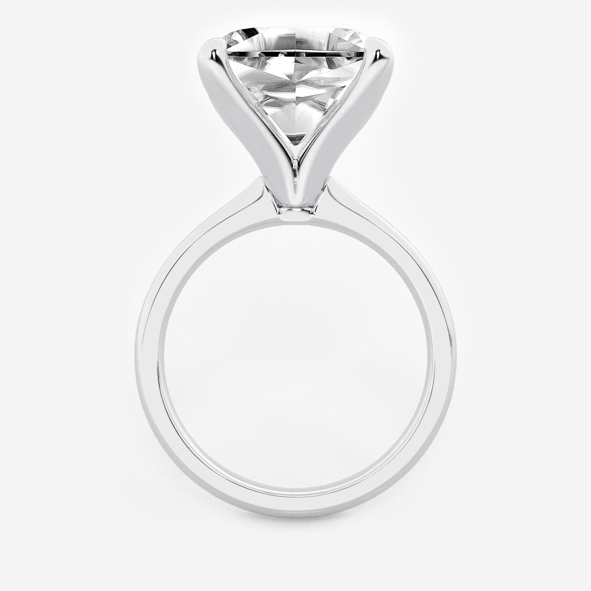 Petite Asscher Cut Lab-Grown Diamond Solitaire Engagement Ring