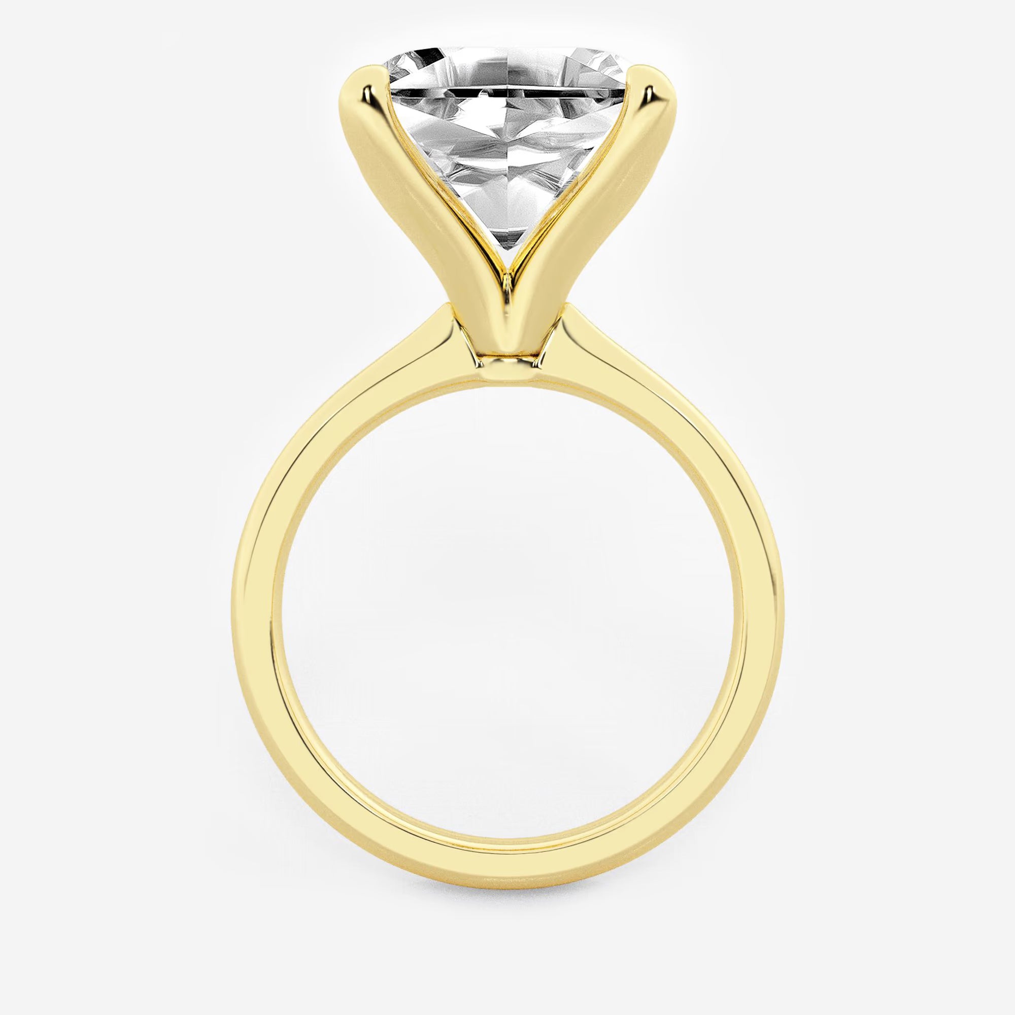 Petite Asscher Cut Lab-Grown Diamond Solitaire Engagement Ring