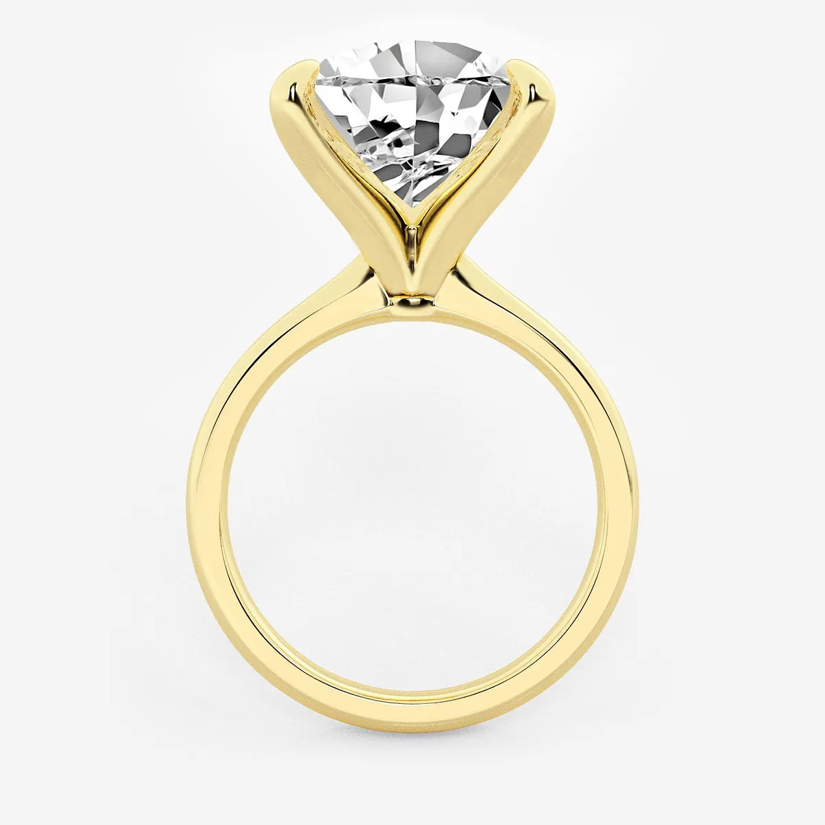 Pear Lab Grown Diamond Petite Solitaire Engagement Ring