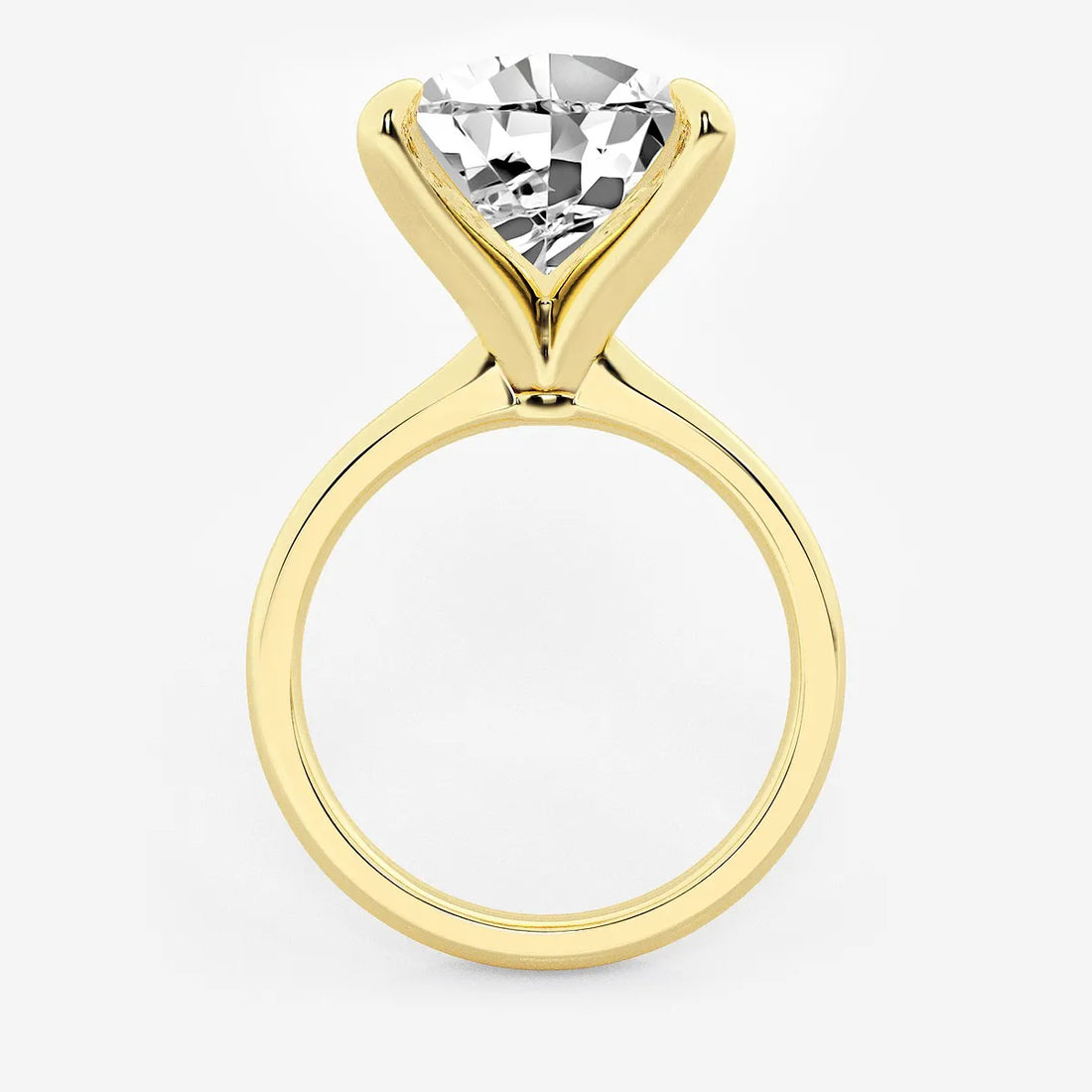 Pear Lab Grown Diamond Petite Solitaire Engagement Ring