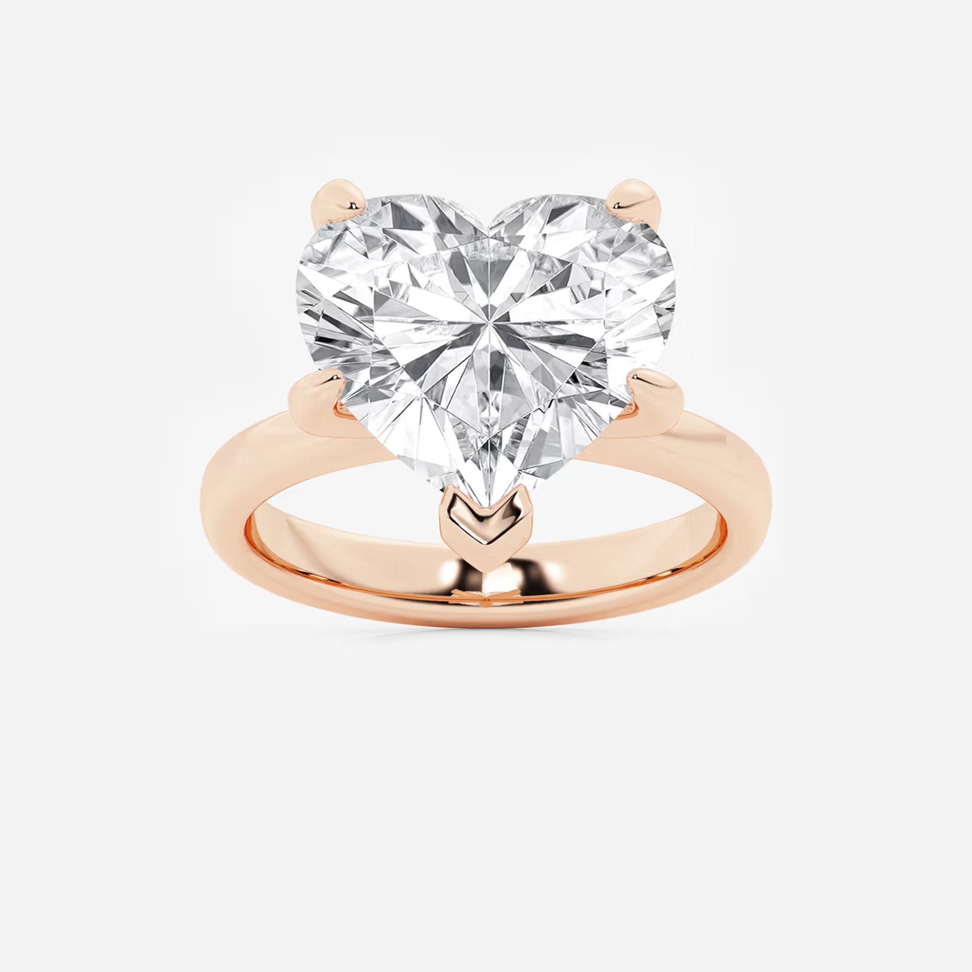 Amora Petite Heart Cut Lab-Grown Diamond Solitaire Engagement Ring