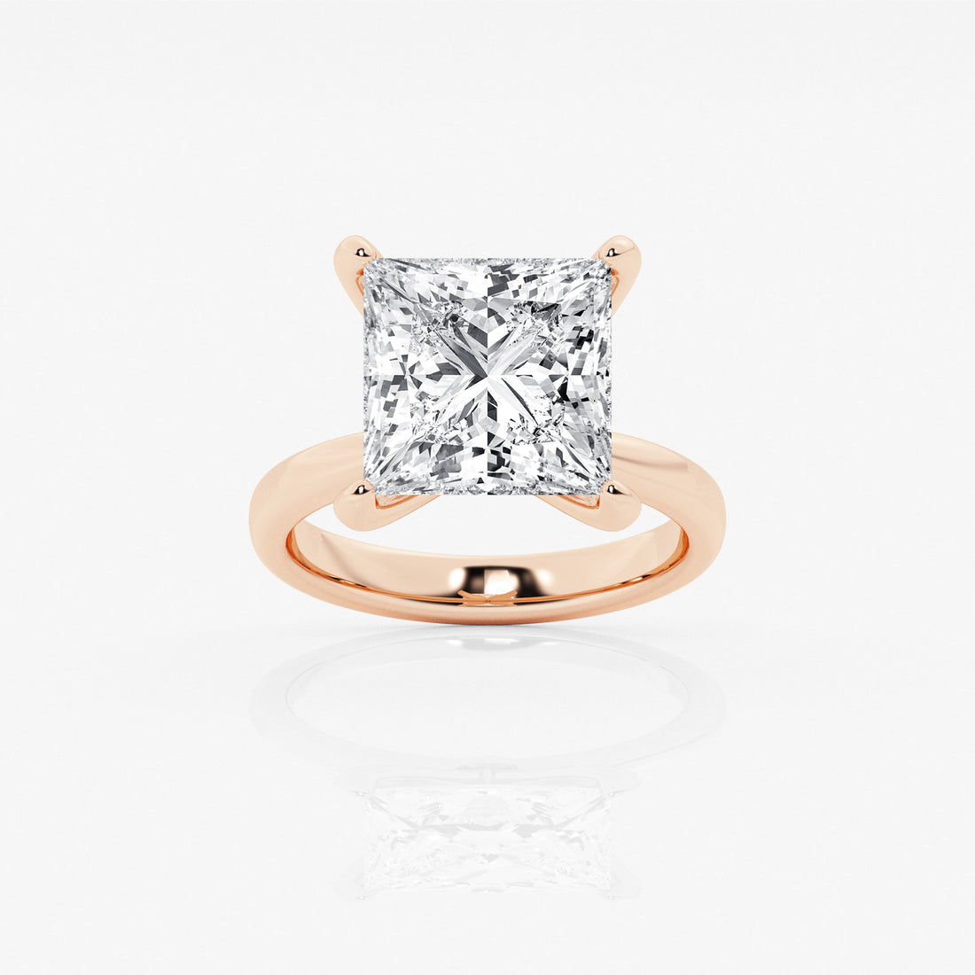 Lunara Princess Lab-Grown Diamond Petite Solitaire Engagement Ring