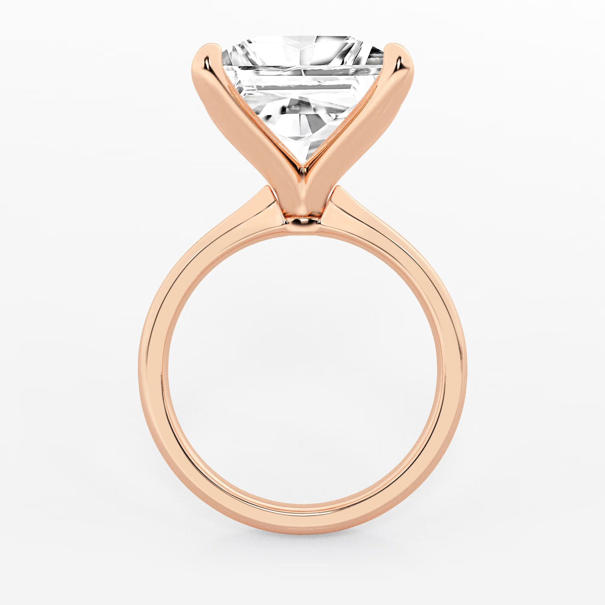 Lunara Princess Lab-Grown Diamond Petite Solitaire Engagement Ring