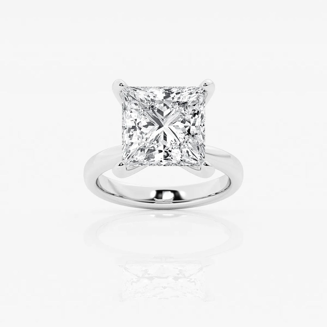 Lunara Princess Lab-Grown Diamond Petite Solitaire Engagement Ring