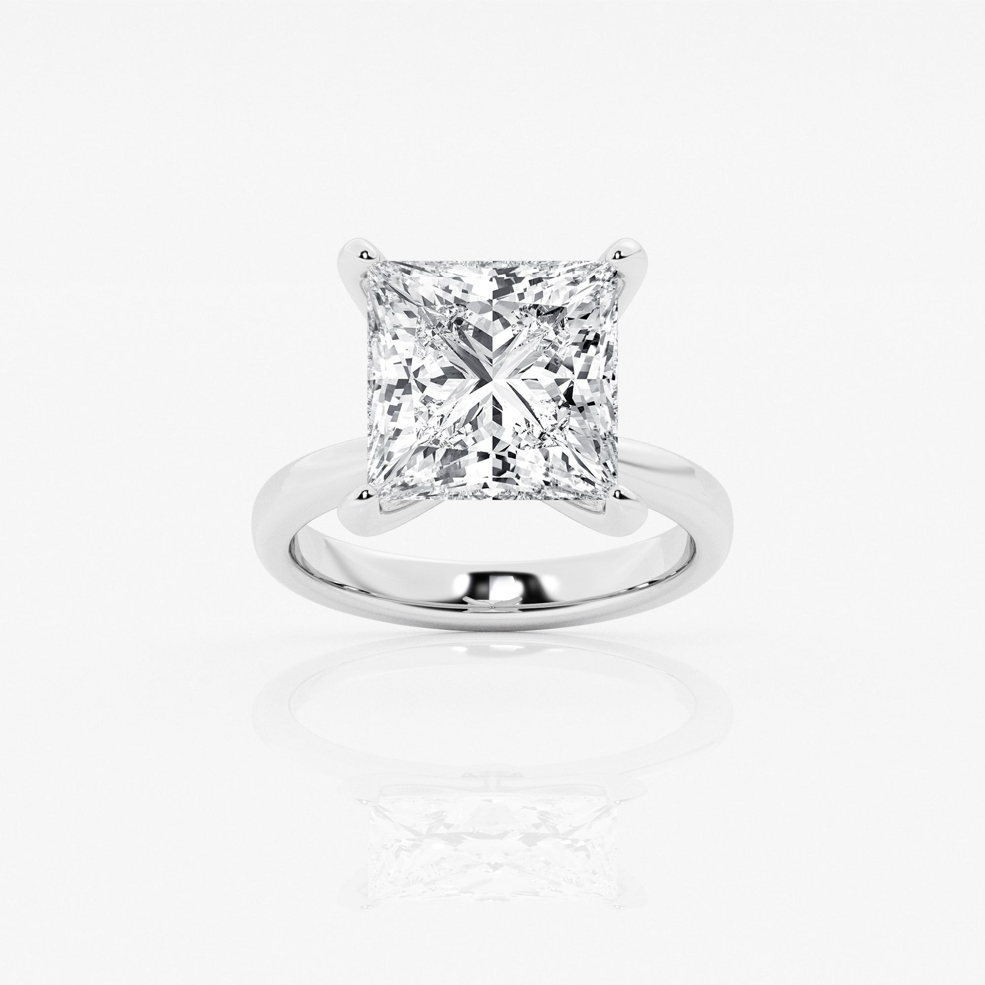 Lunara Princess Lab-Grown Diamond Petite Solitaire Engagement Ring