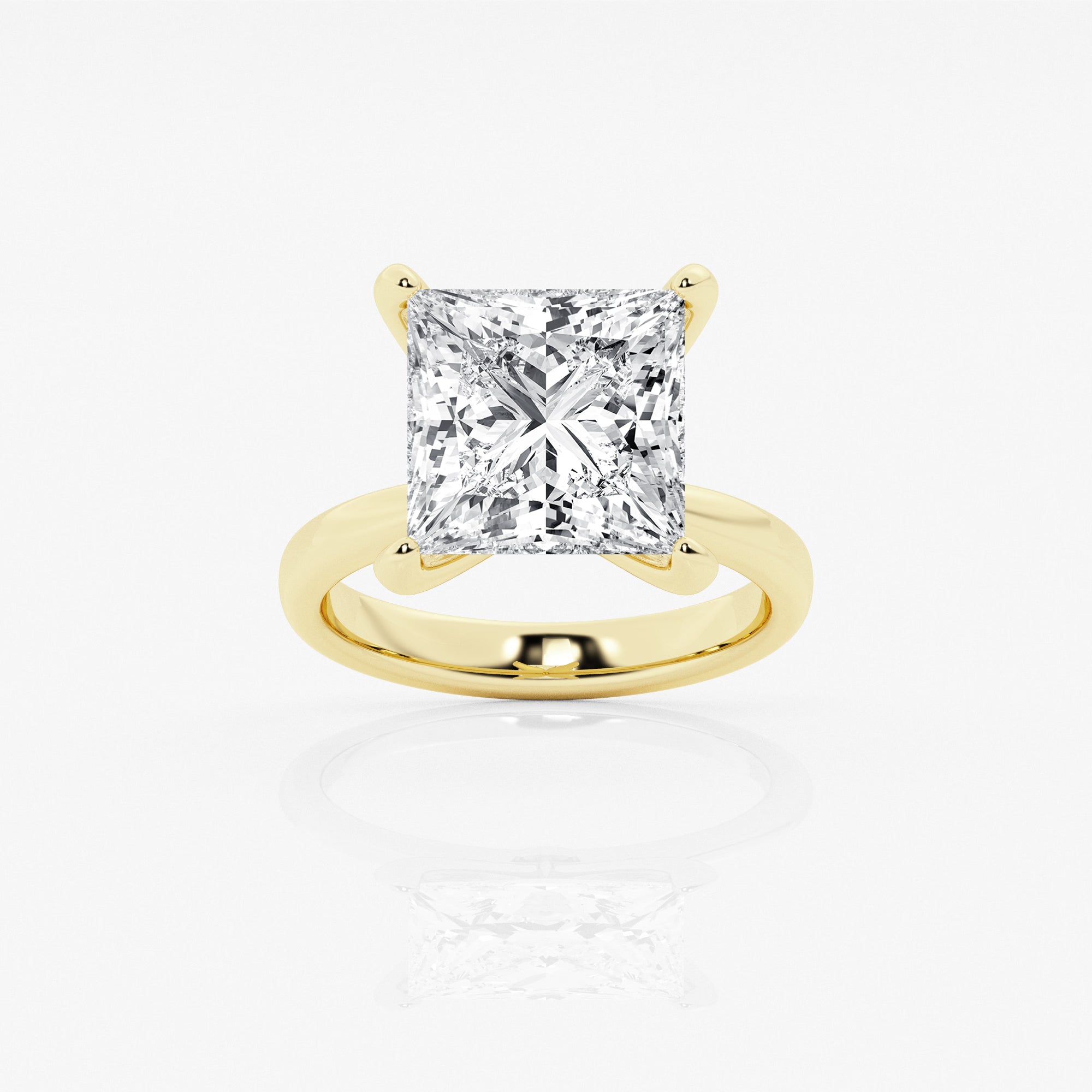 Lunara Princess Lab-Grown Diamond Petite Solitaire Engagement Ring