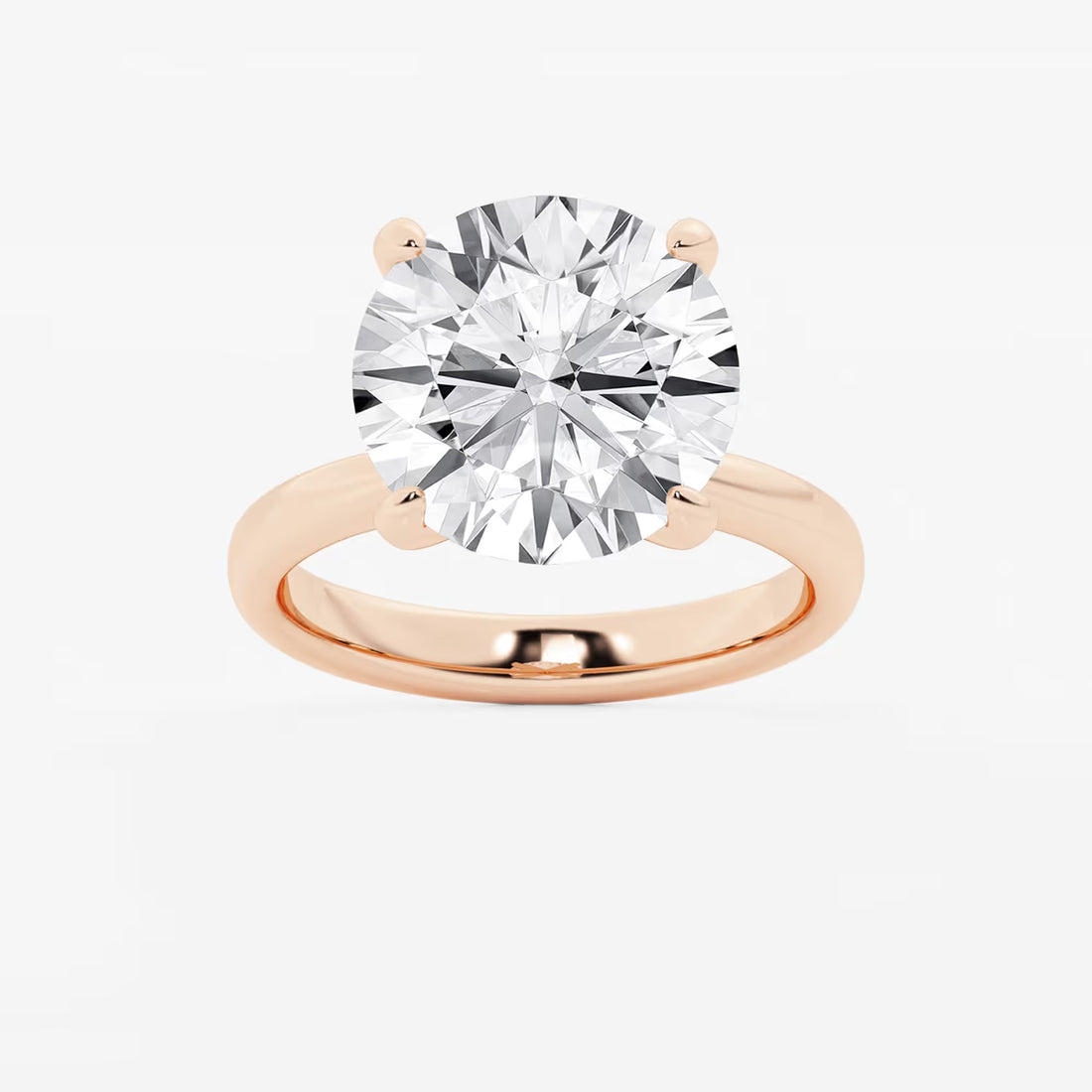 Round Lab Grown Diamond Petite Solitaire Engagement Ring
