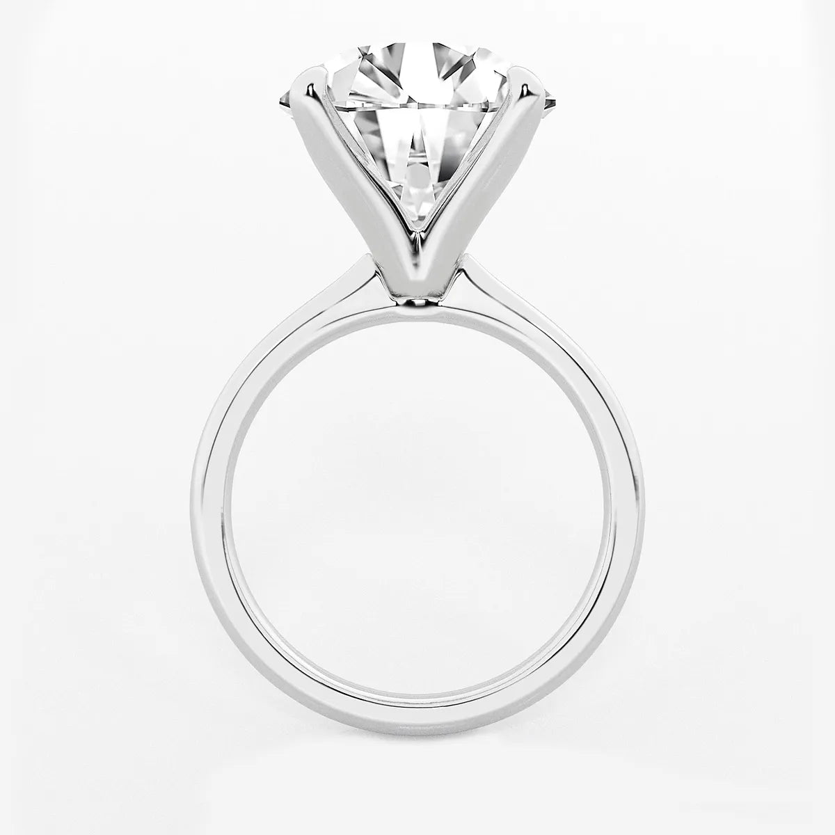 Round Lab Grown Diamond Petite Solitaire Engagement Ring