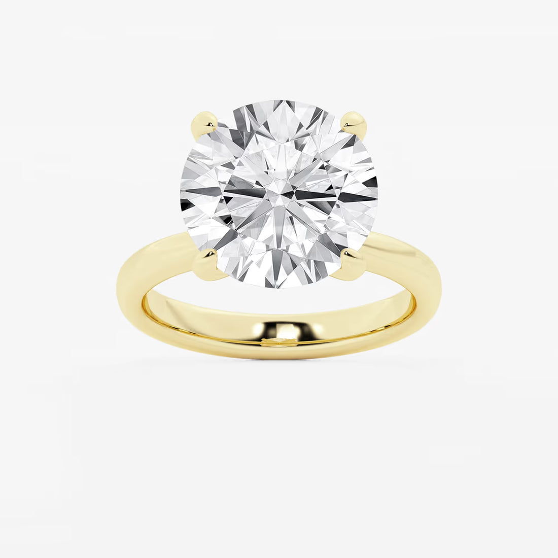 Round Lab Grown Diamond Petite Solitaire Engagement Ring