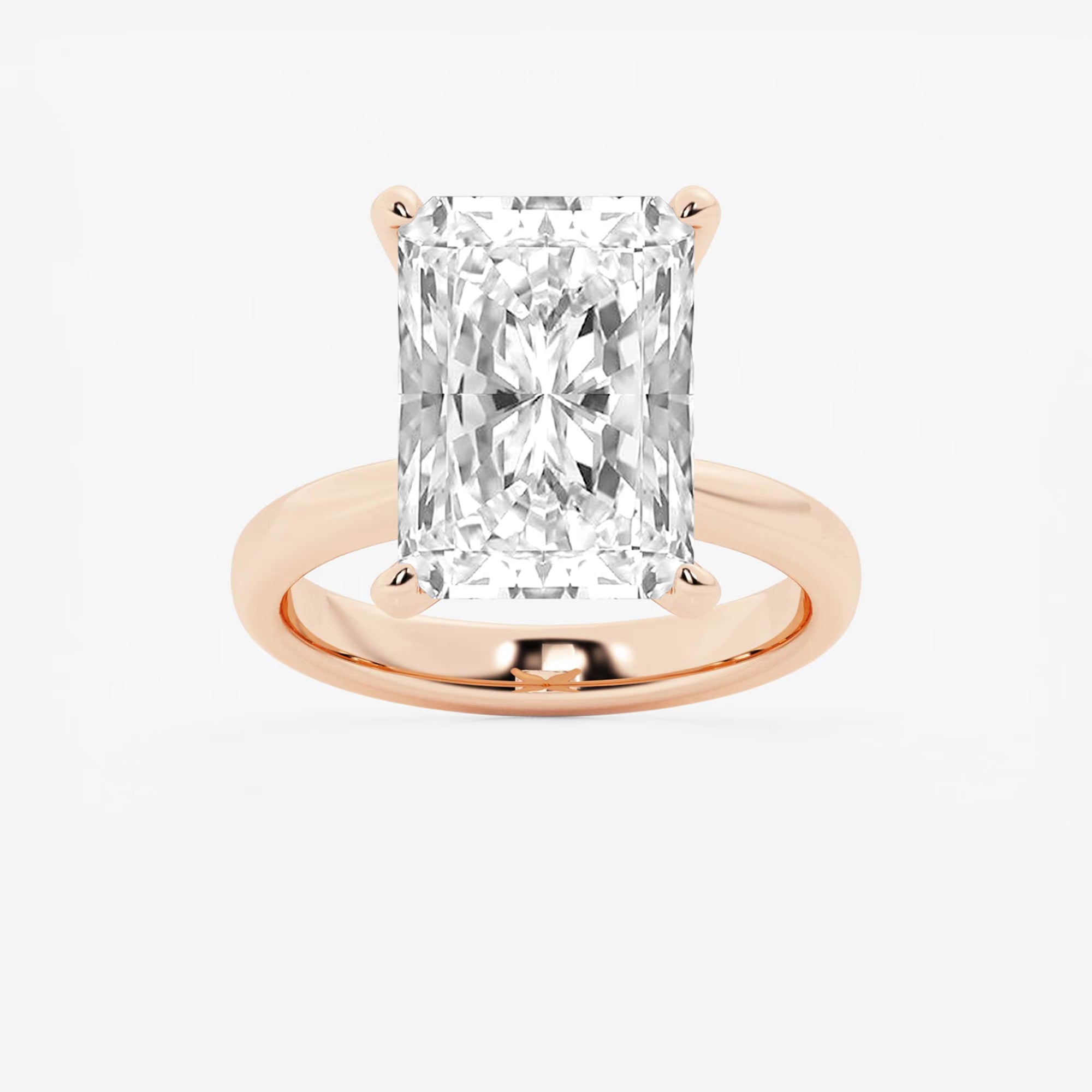 Lunara Radiant Lab-Grown Diamond Petite Solitaire Engagement Ring