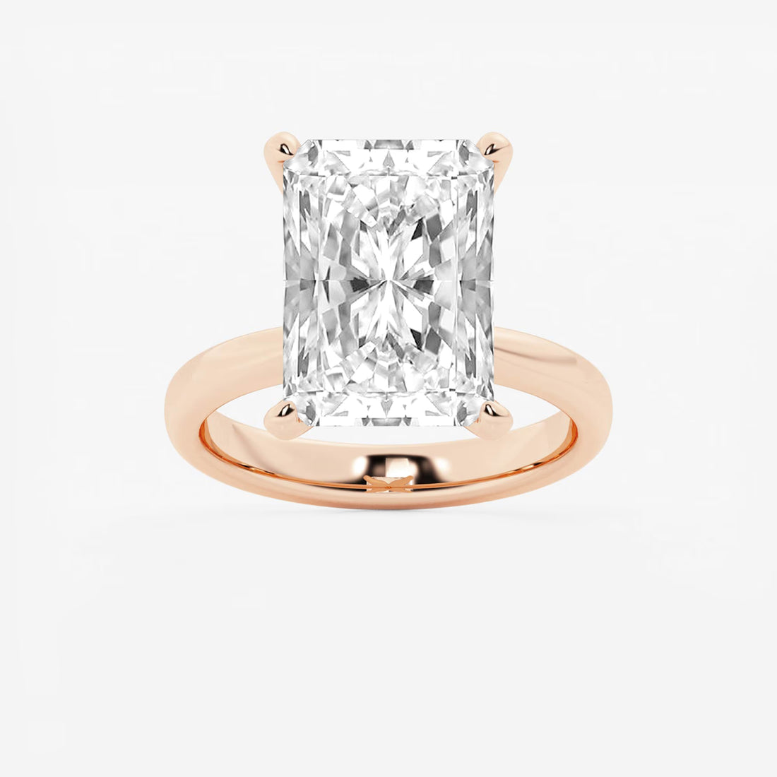 Lunara Radiant Lab-Grown Diamond Petite Solitaire Engagement Ring