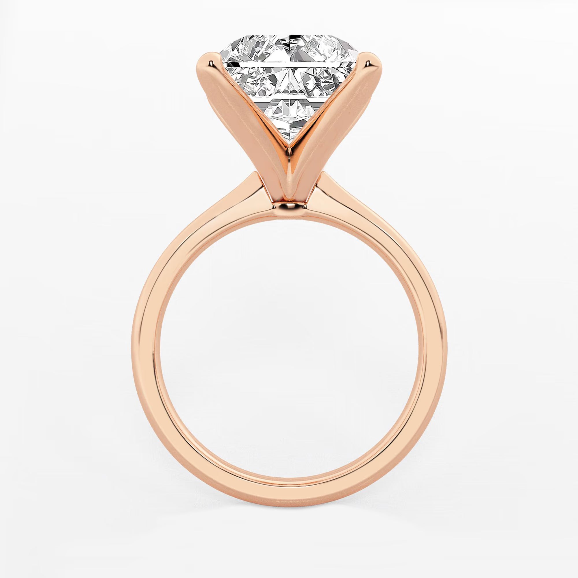 Lunara Radiant Lab-Grown Diamond Petite Solitaire Engagement Ring