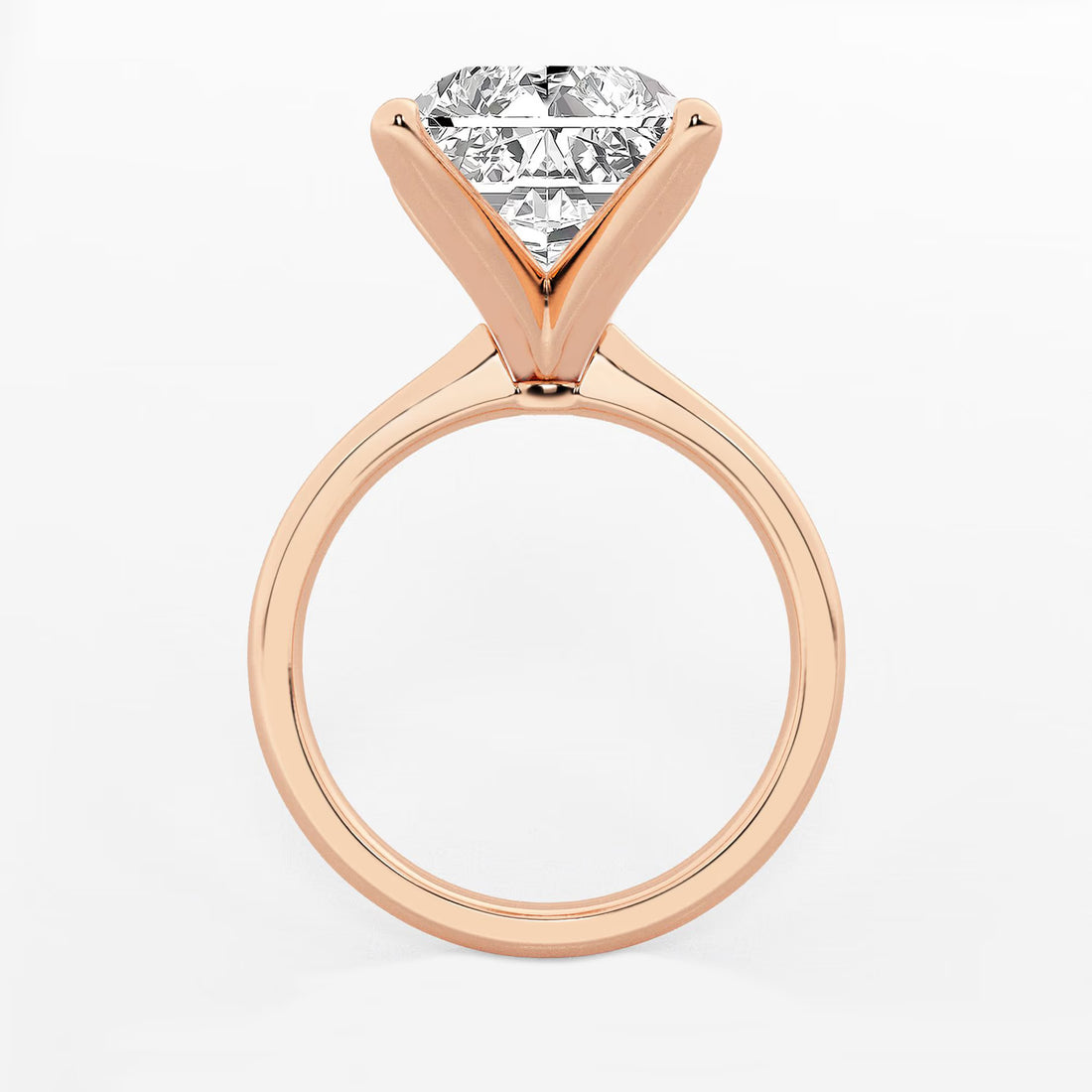 Lunara Radiant Lab-Grown Diamond Petite Solitaire Engagement Ring
