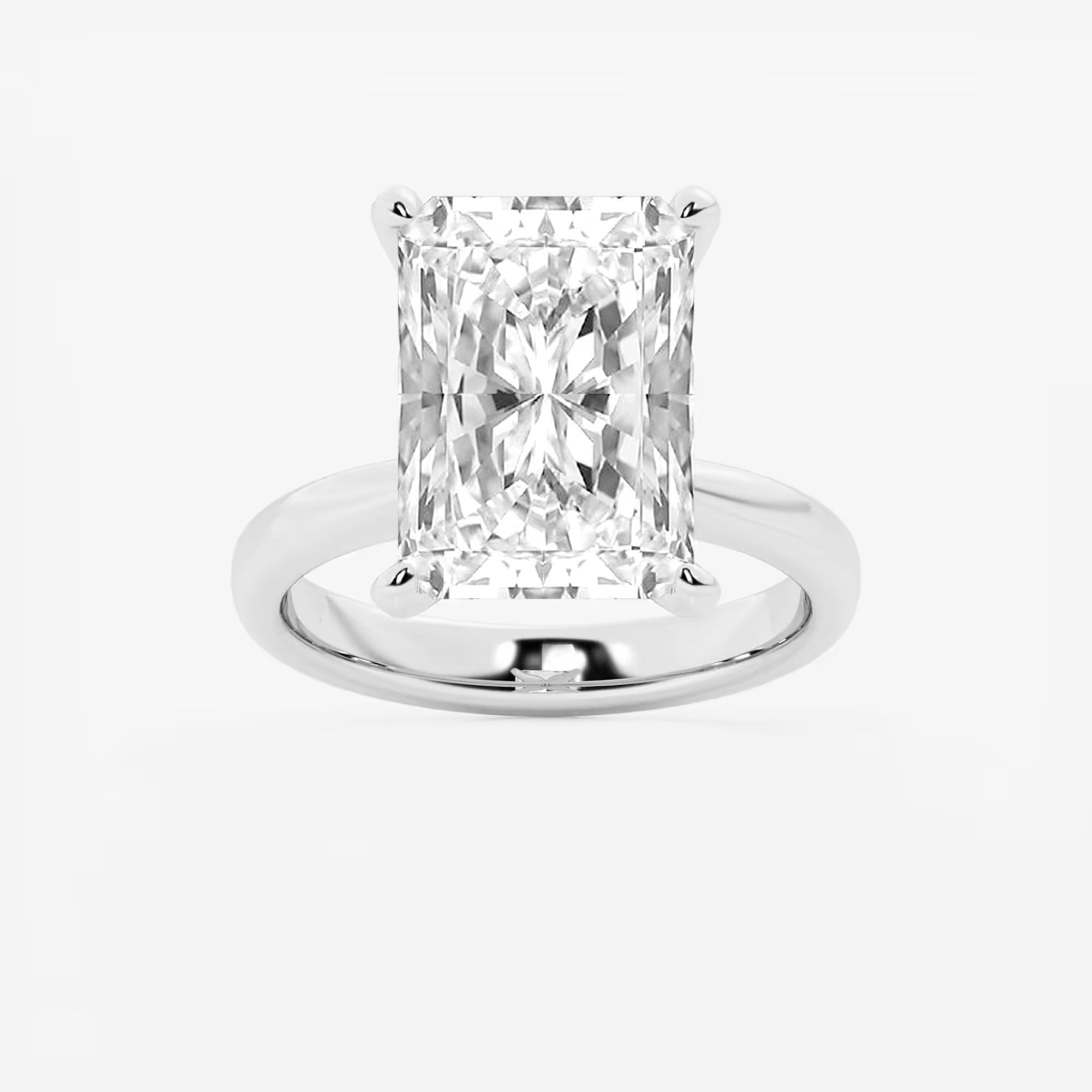 Lunara Radiant Lab-Grown Diamond Petite Solitaire Engagement Ring