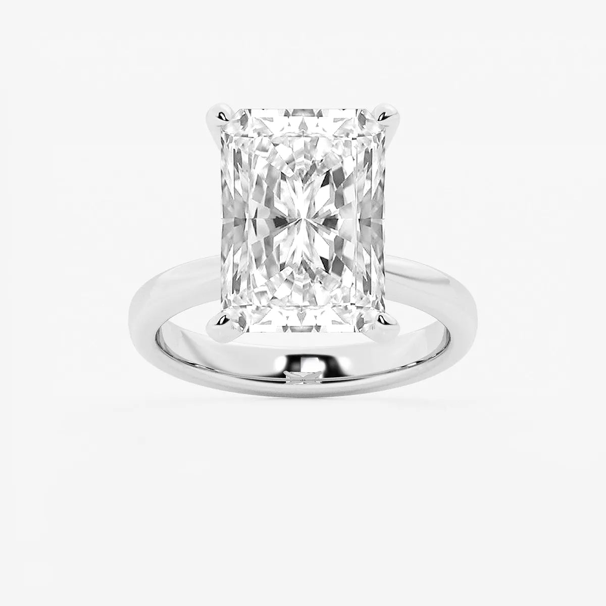 Lunara Radiant Lab-Grown Diamond Petite Solitaire Engagement Ring