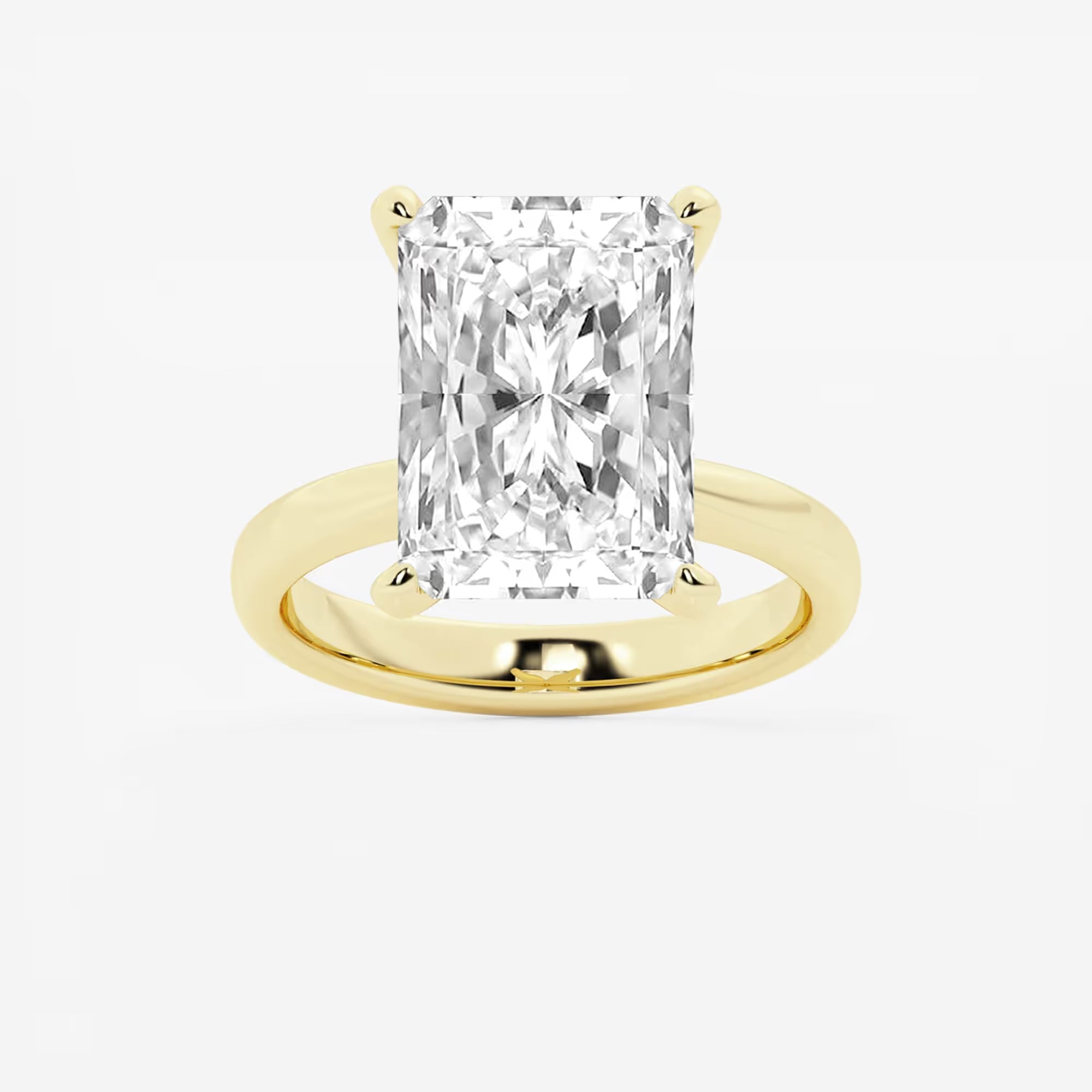 Lunara Radiant Lab-Grown Diamond Petite Solitaire Engagement Ring