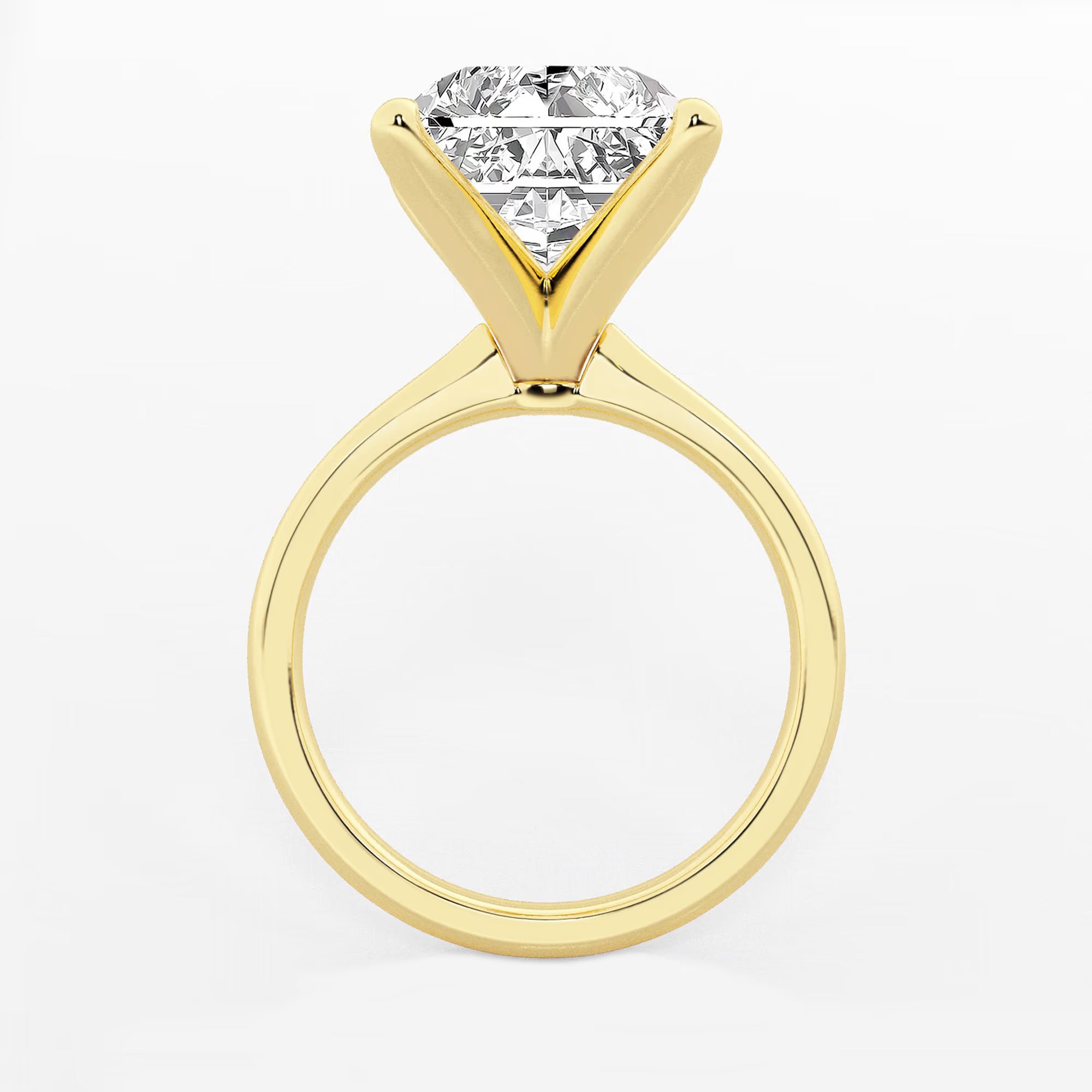 Lunara Radiant Lab-Grown Diamond Petite Solitaire Engagement Ring