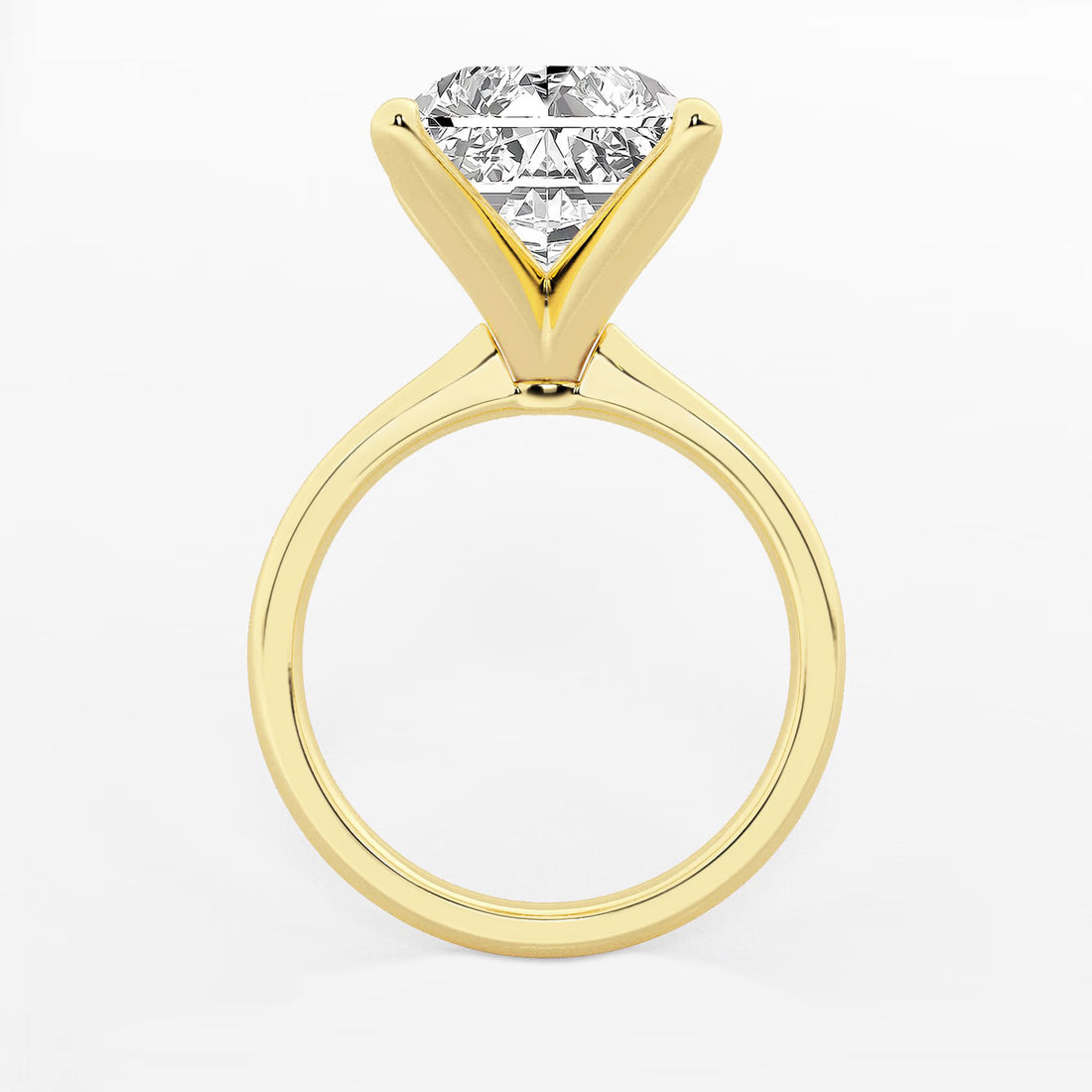 Lunara Radiant Lab-Grown Diamond Petite Solitaire Engagement Ring