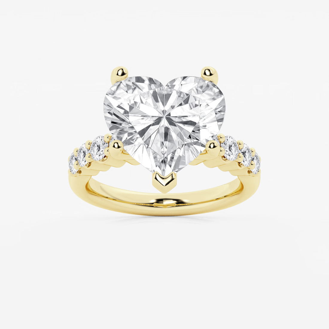 Amoré Cascade Heart Cut Lab-Grown Diamond Graduated Engagement Ring