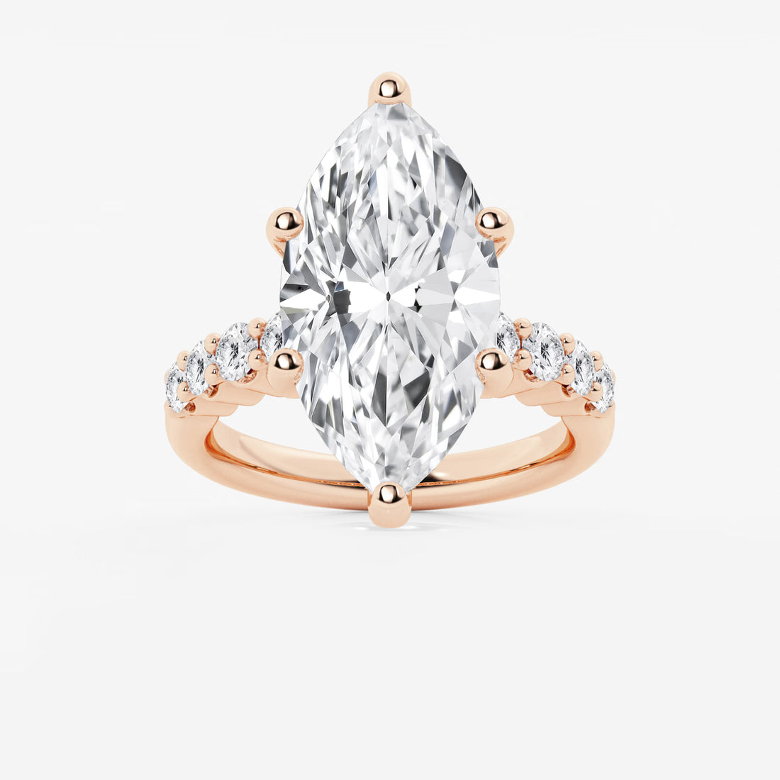 Elara Marquise Lab-Grown Diamond Graduated Engagement Ring