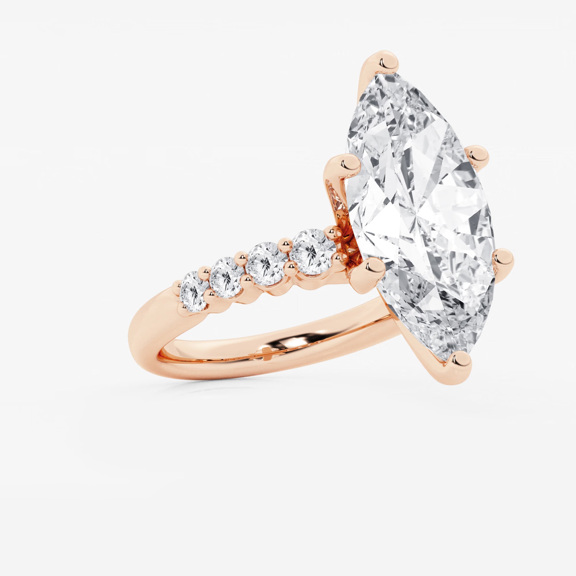 Elara Marquise Lab-Grown Diamond Graduated Engagement Ring