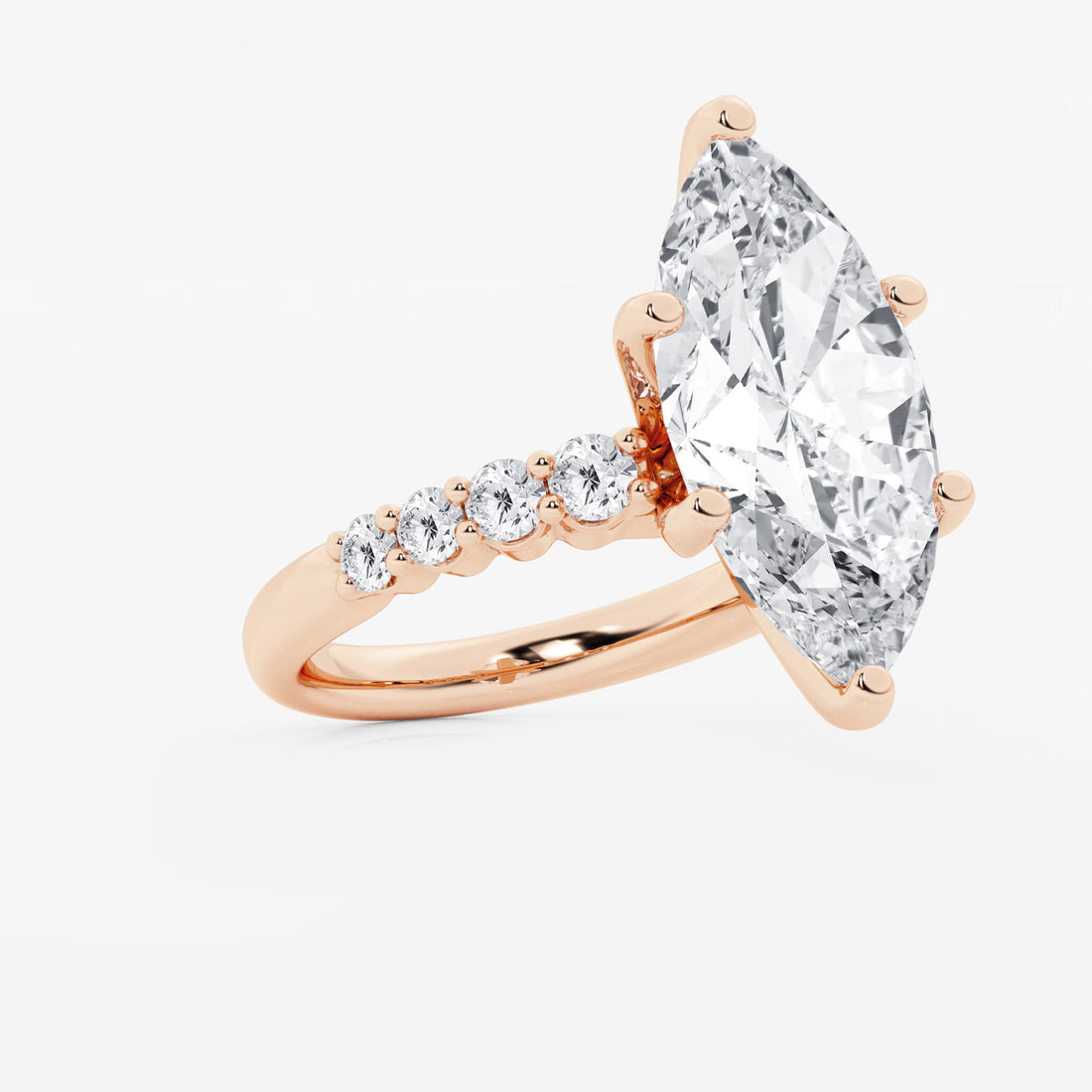Elara Marquise Lab-Grown Diamond Graduated Engagement Ring