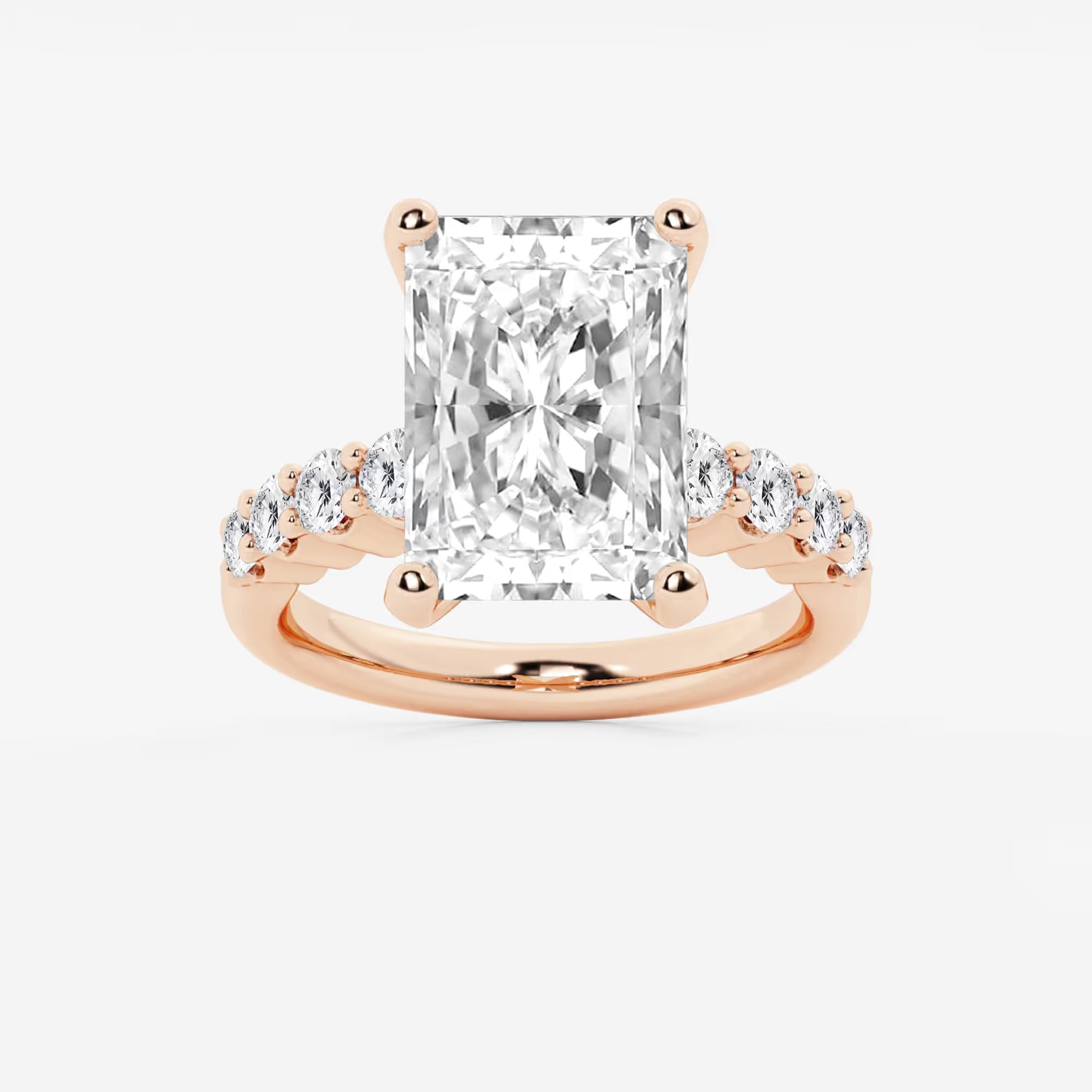 Calindra Radiant Lab-Grown Diamond Graduated Engagement Ring